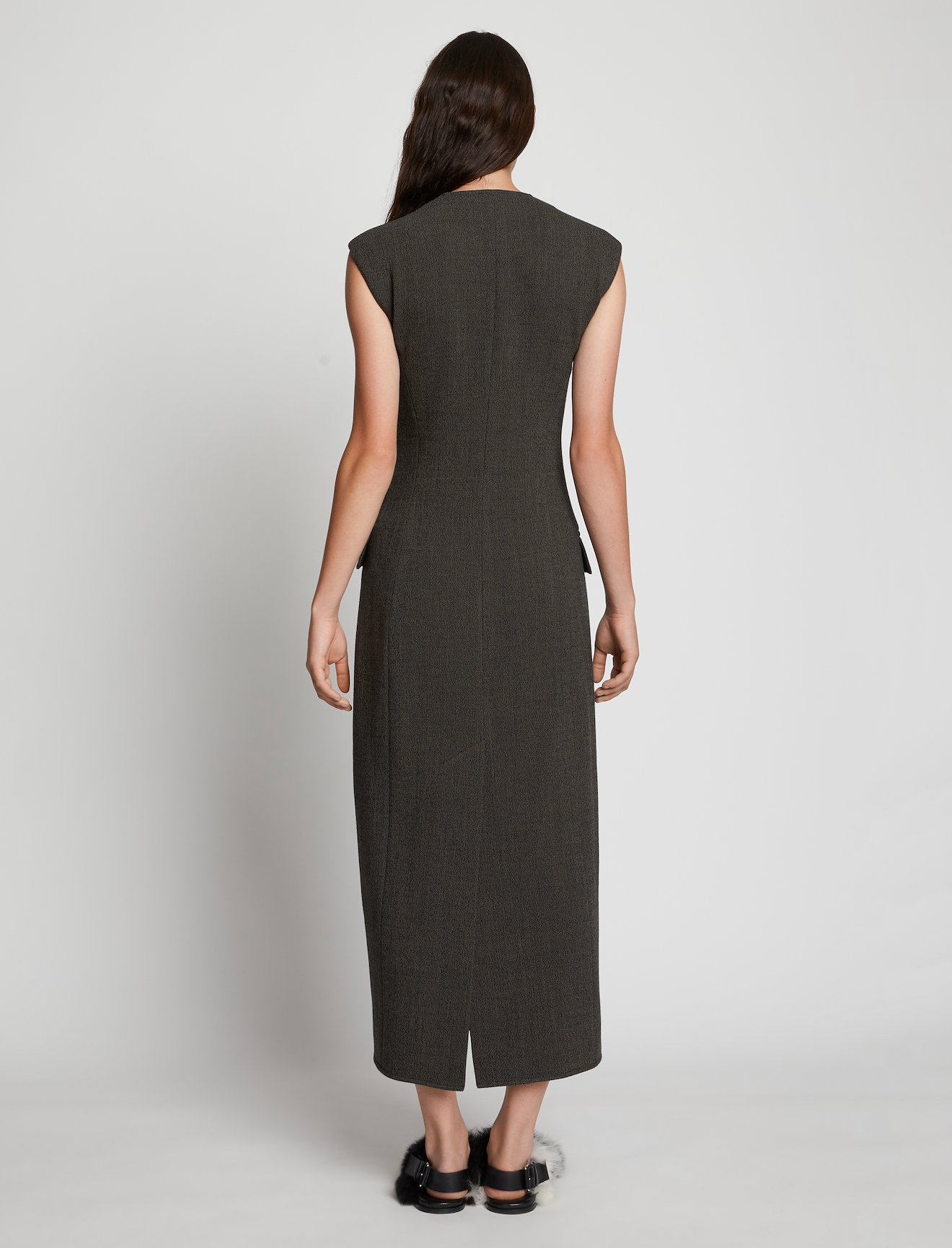 Bi-Stretch Melange Sleeveless Dress #2