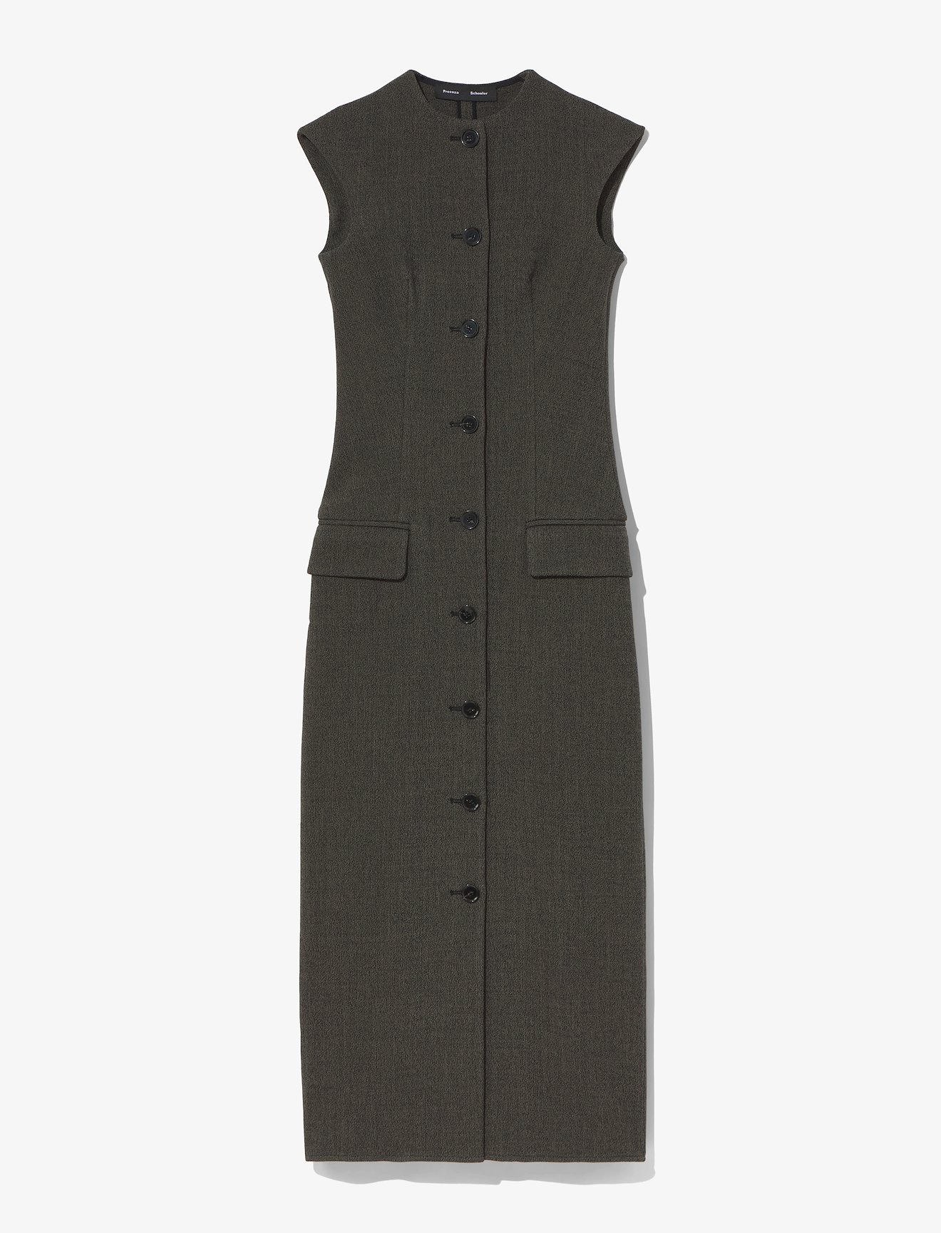 Bi-Stretch Melange Sleeveless Dress #4