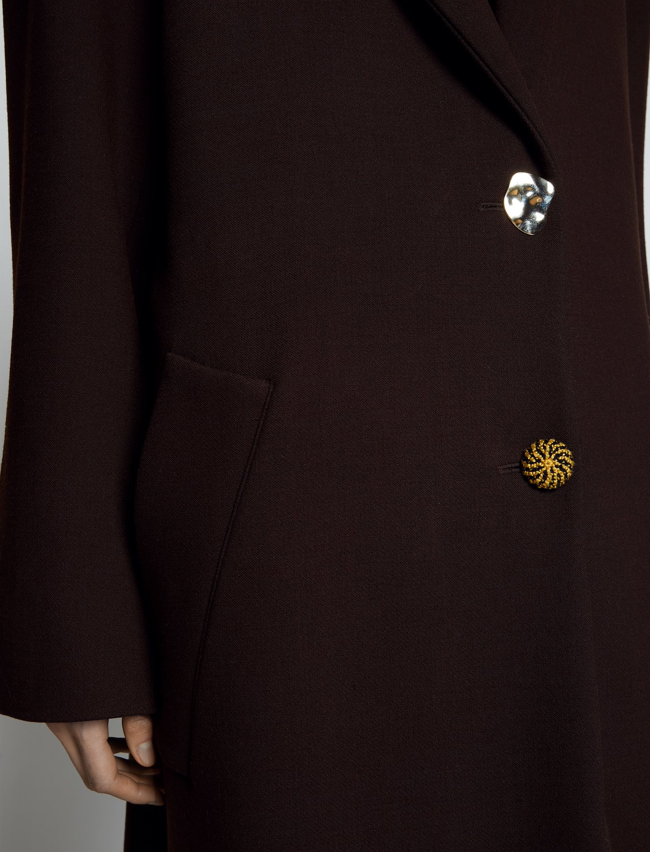Blended Wool Oversized Coat #3