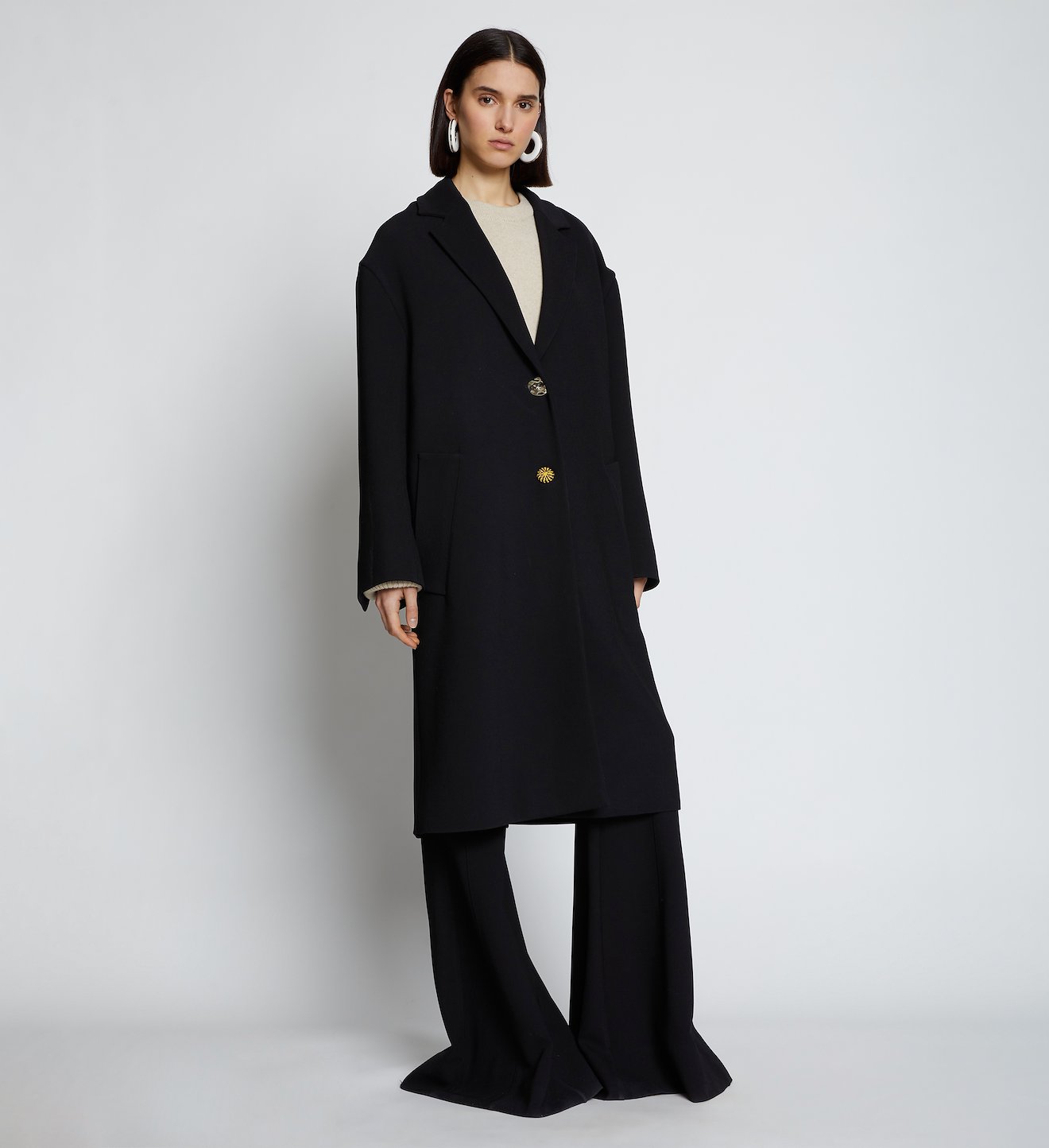 Blended Wool Oversized Coat