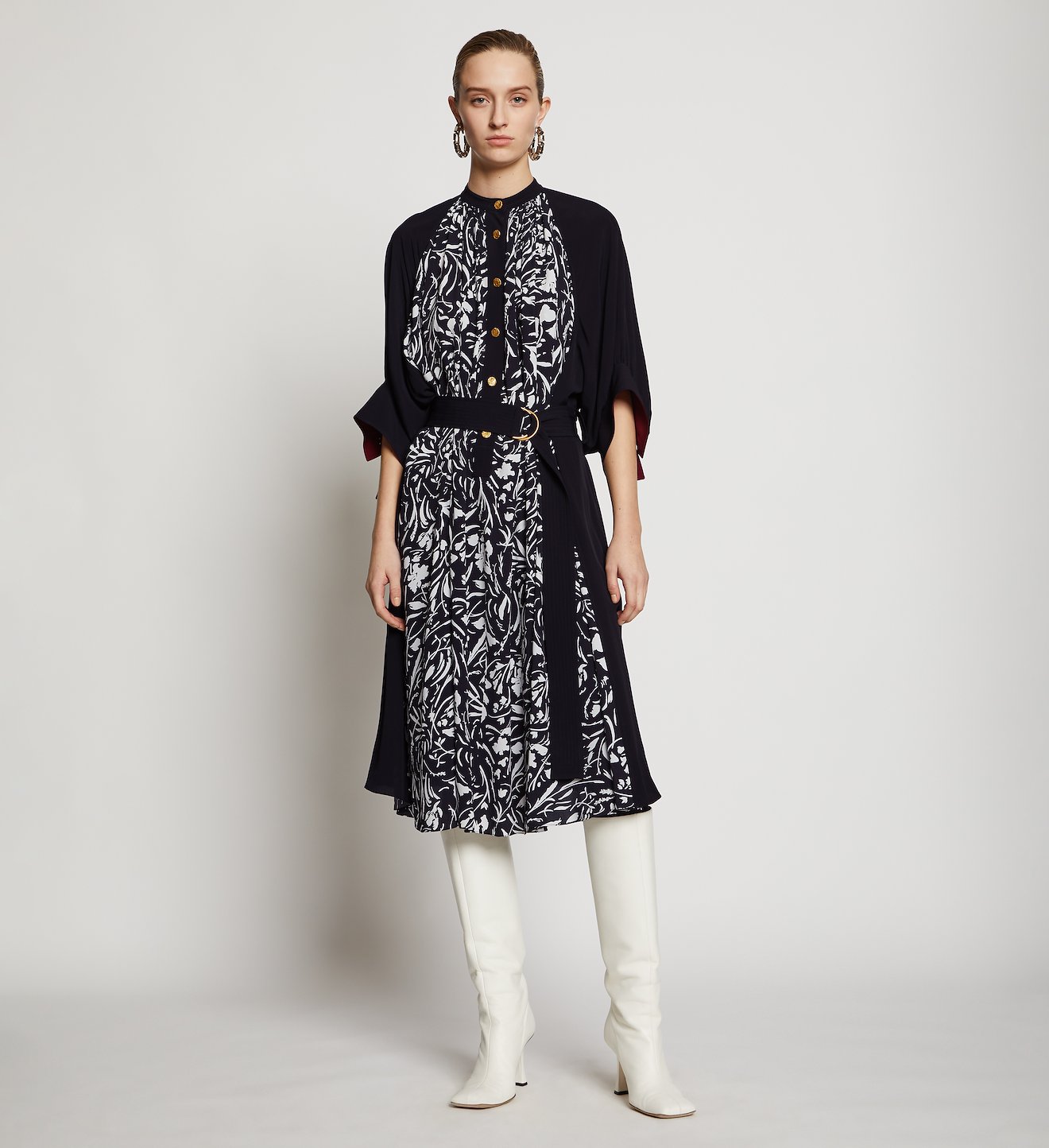 Blocked Floral Dress