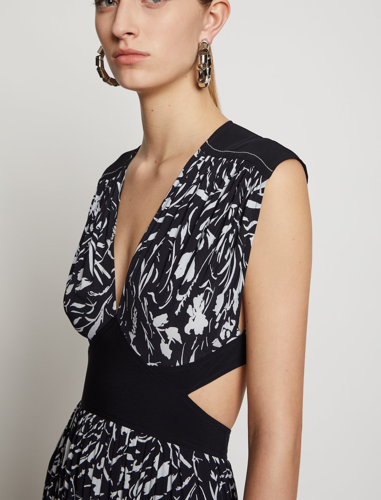 Blocked Floral Maxi Dress #3