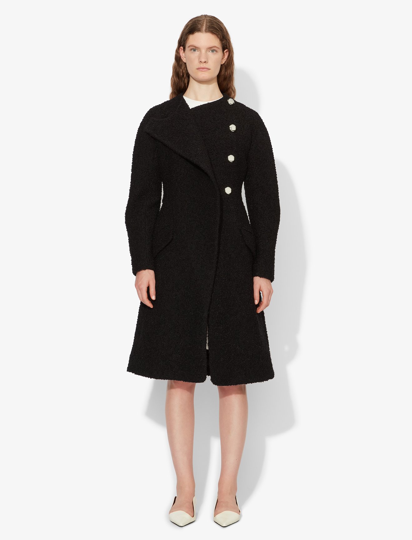 Bonded Boucle Tweed Coat #1