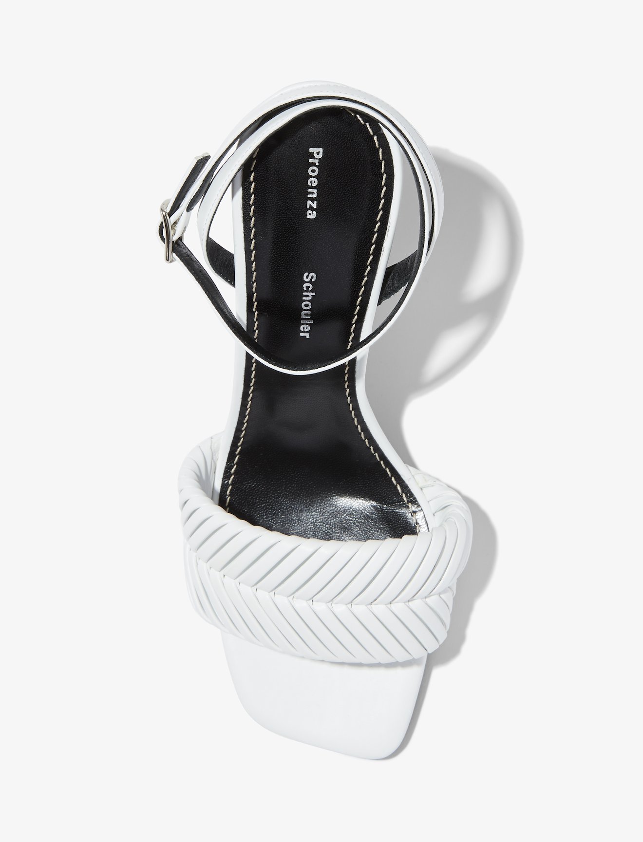 Braided Leather High Heel Ankle Strap Sandals #3