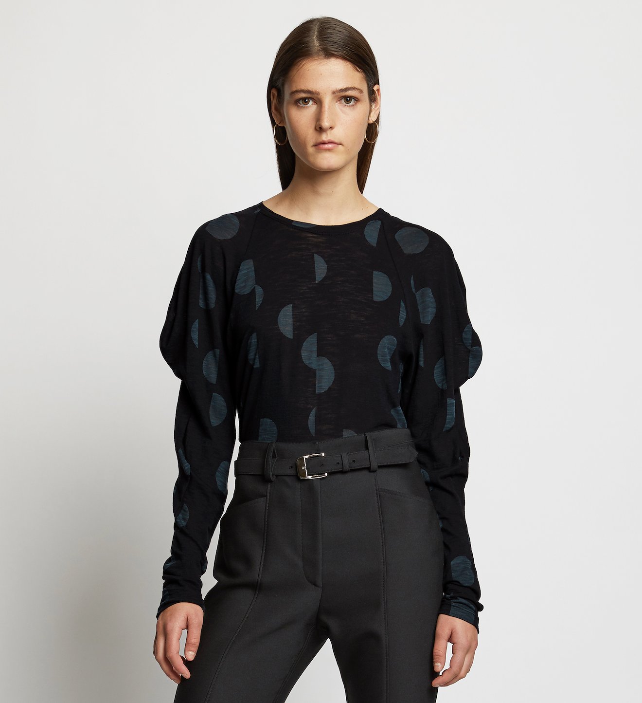 Broken Dot Puff Sleeve T-Shirt