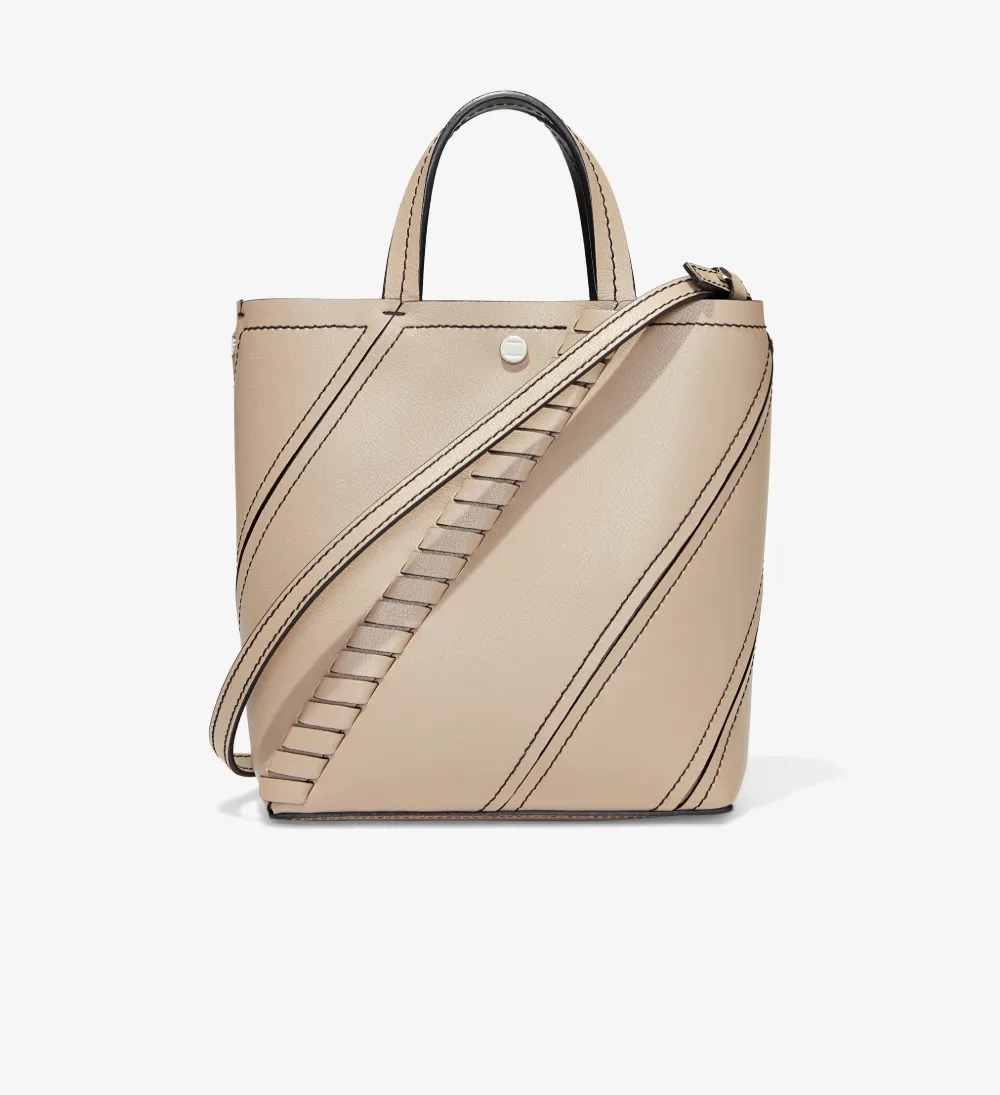 brown Hex small leather tote