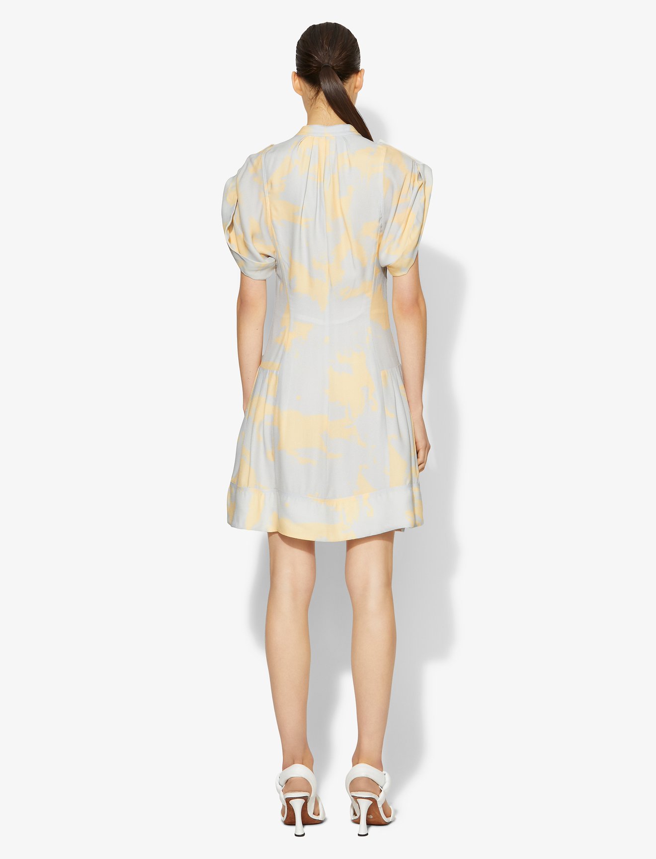 Brush Print Short Sleeve Dress #2