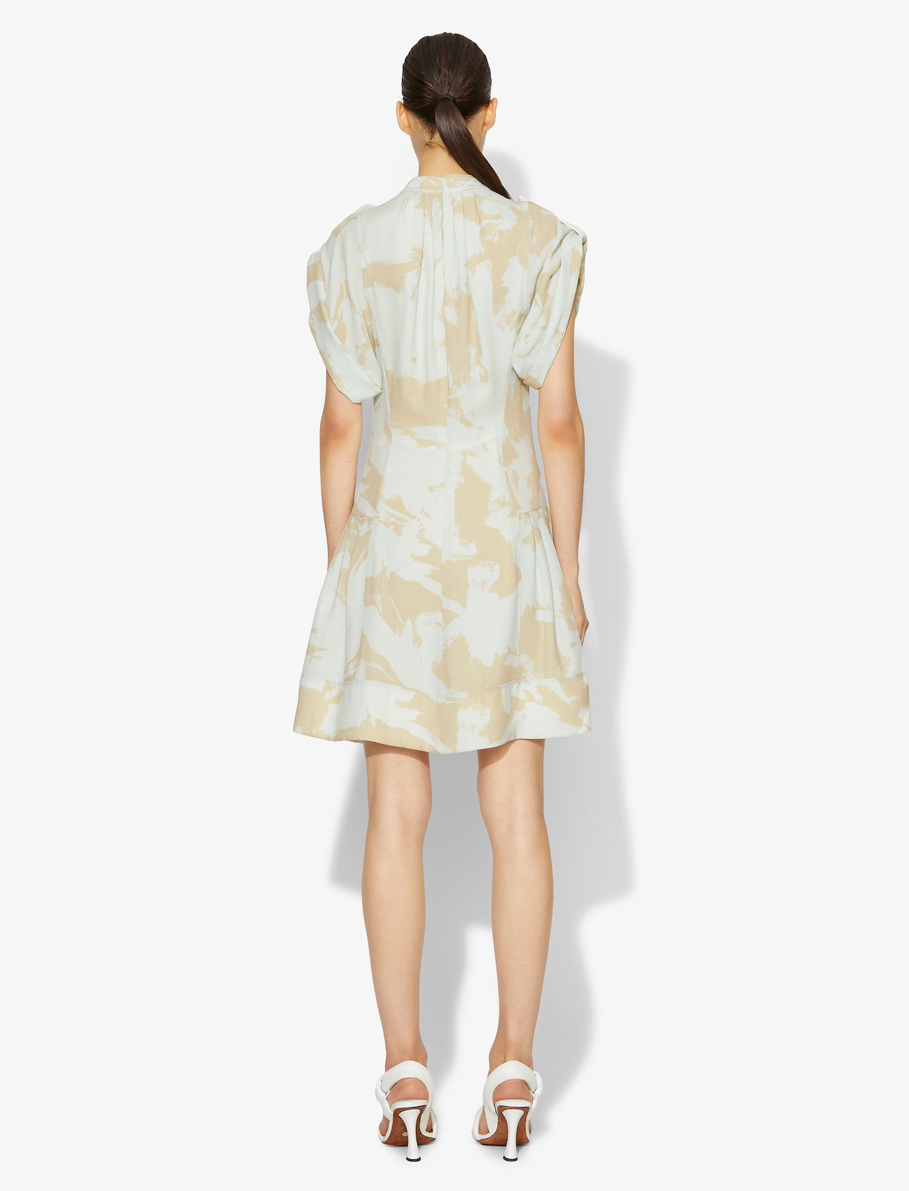 Brush Print Short Sleeve Dress #2