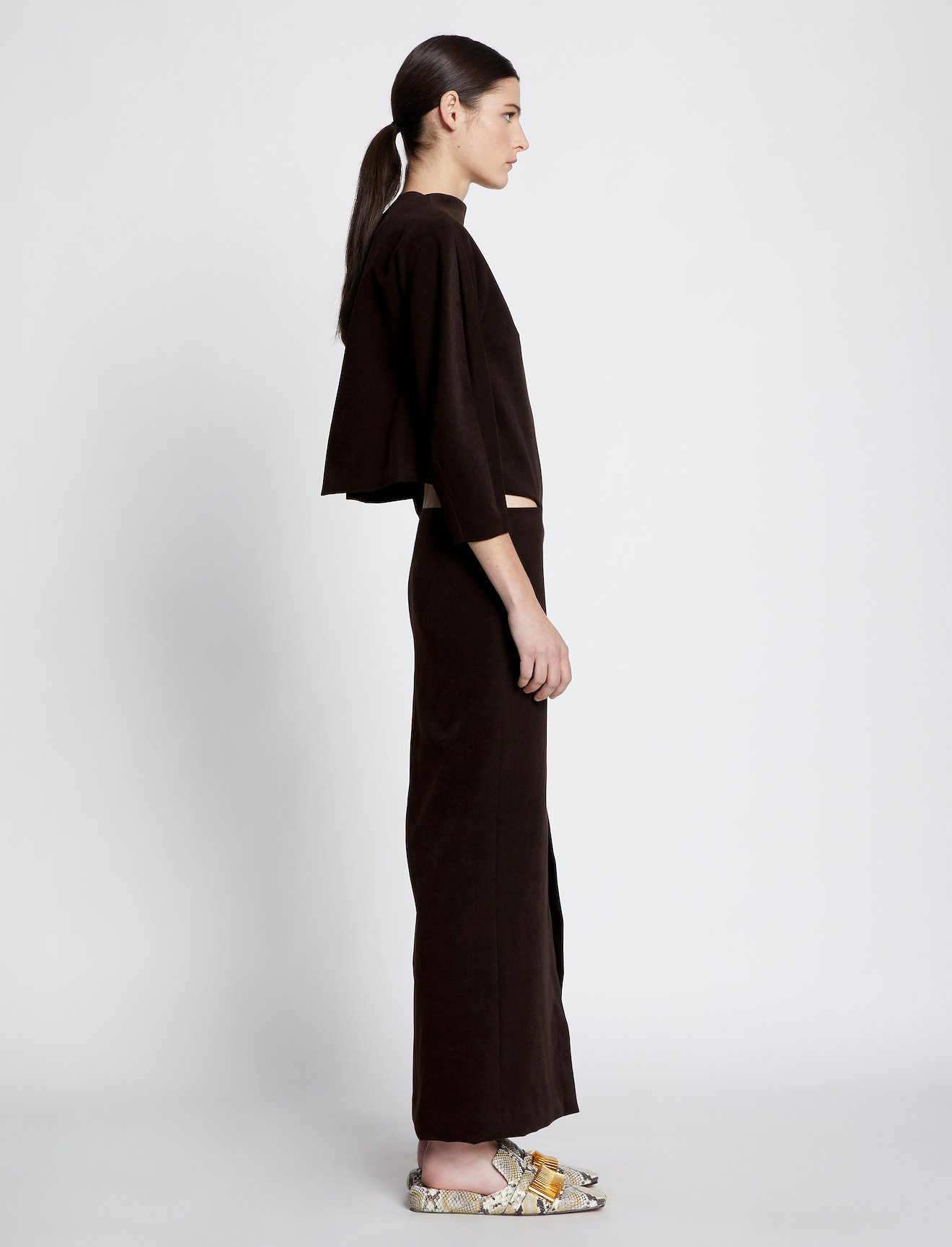 brushed-effect cutout dress #1
