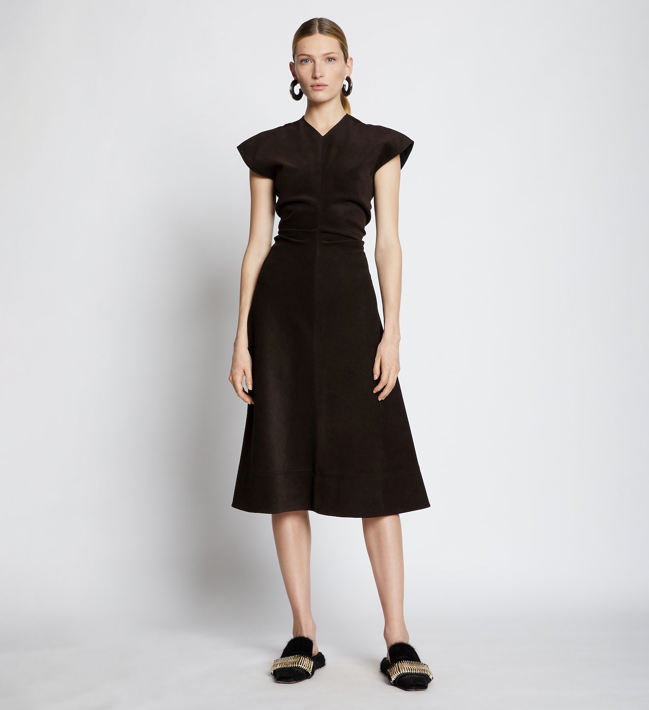 Brushed Short Sleeve Dress