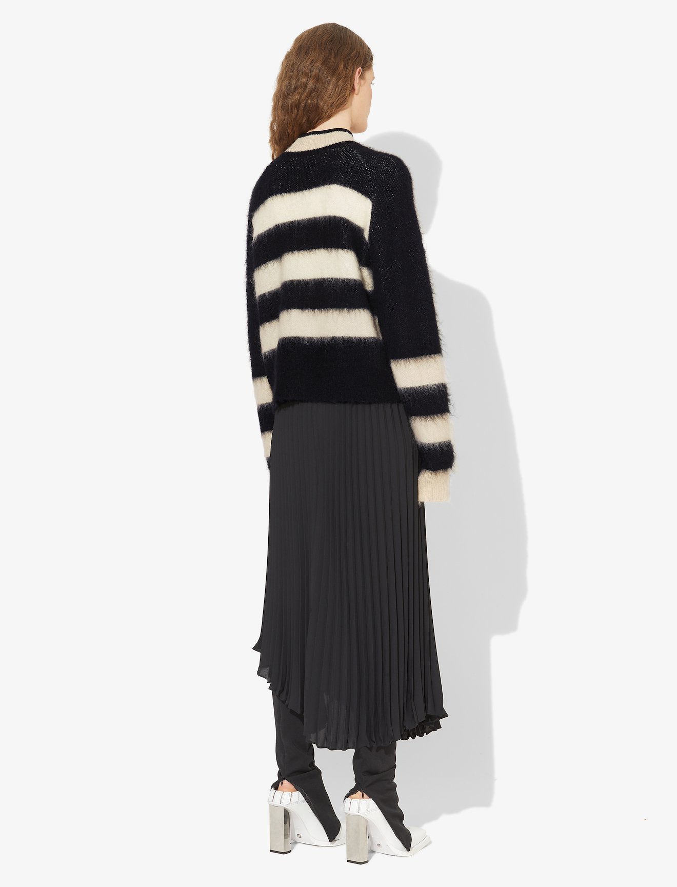 Brushed Stripe Cropped Sweater #2