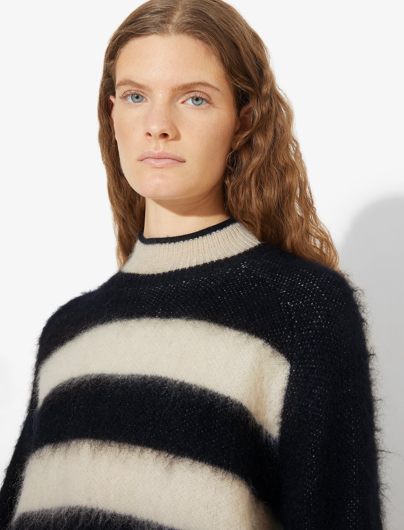 Brushed Stripe Cropped Sweater #3