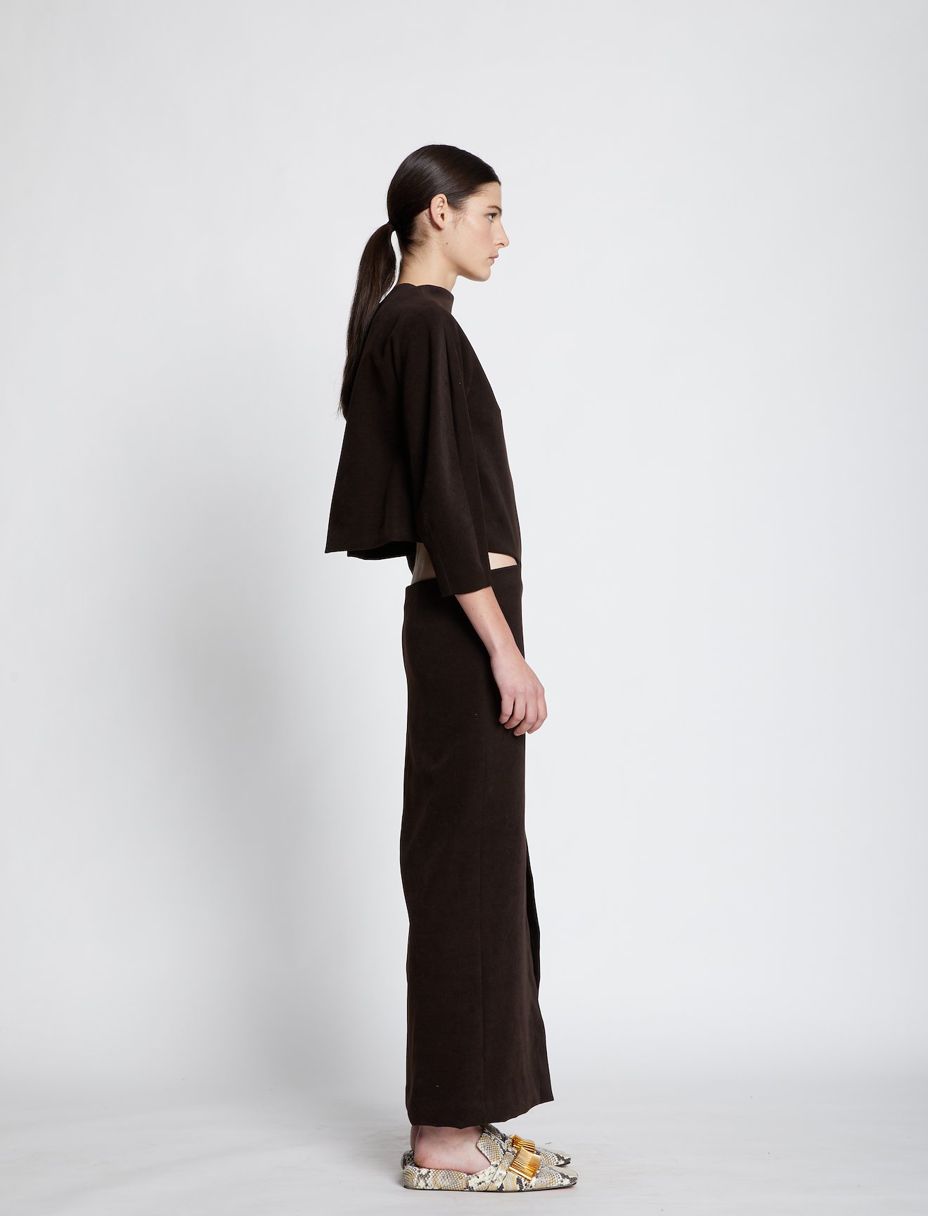 Brushed Viscose Cut Out Dress #1