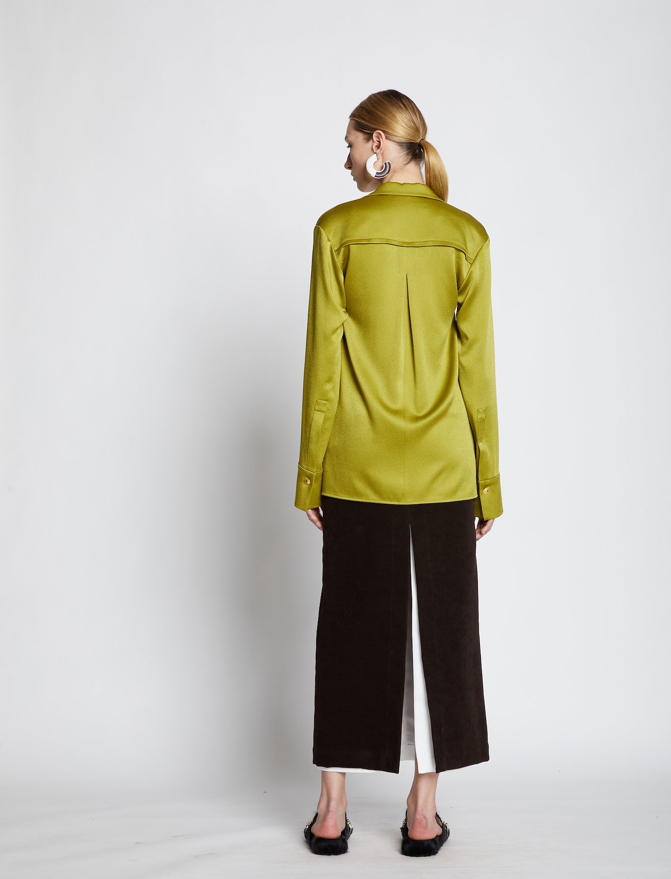 Brushed Viscose Layered Split Skirt #2