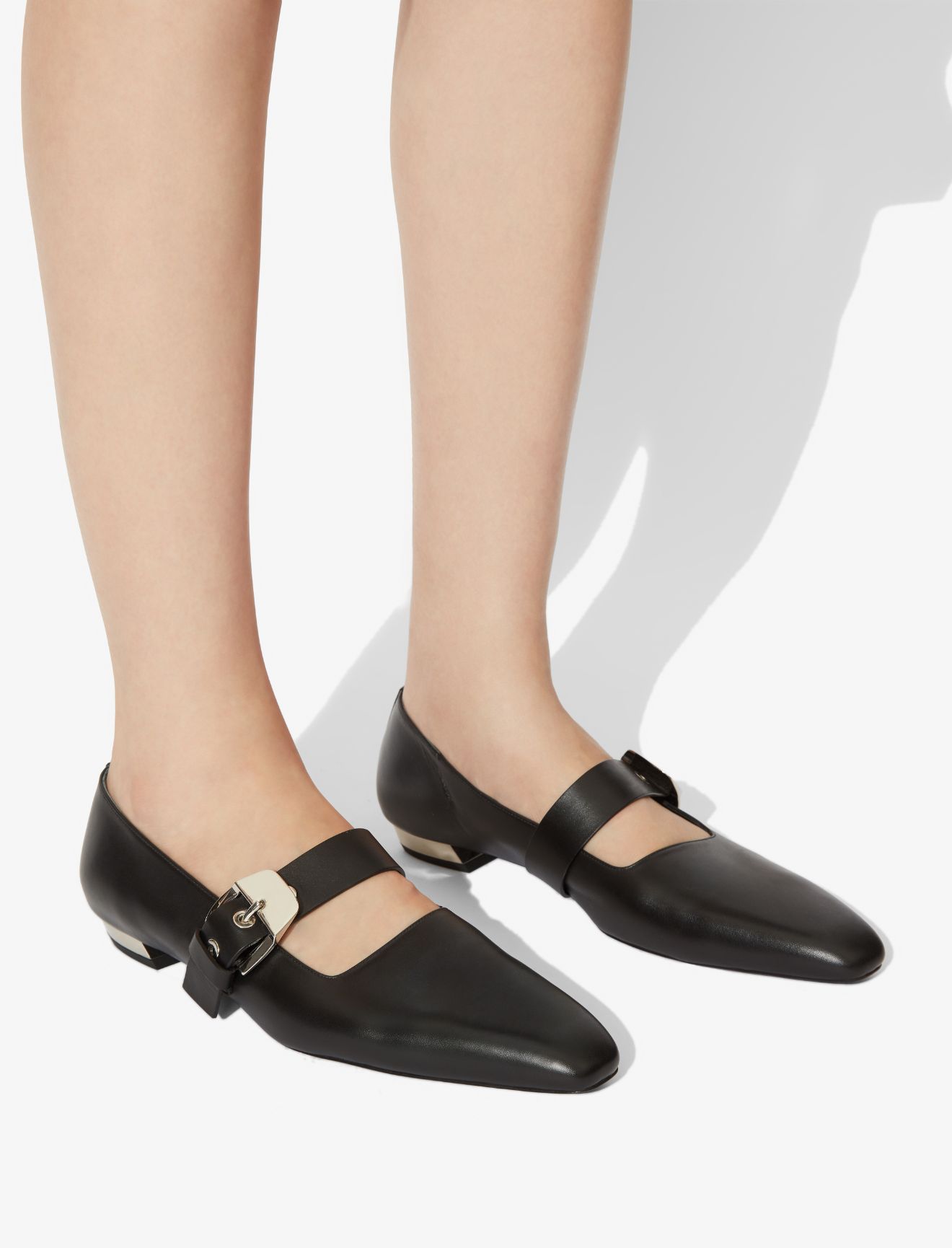 proenza schouler leather mary jane buckle loafers