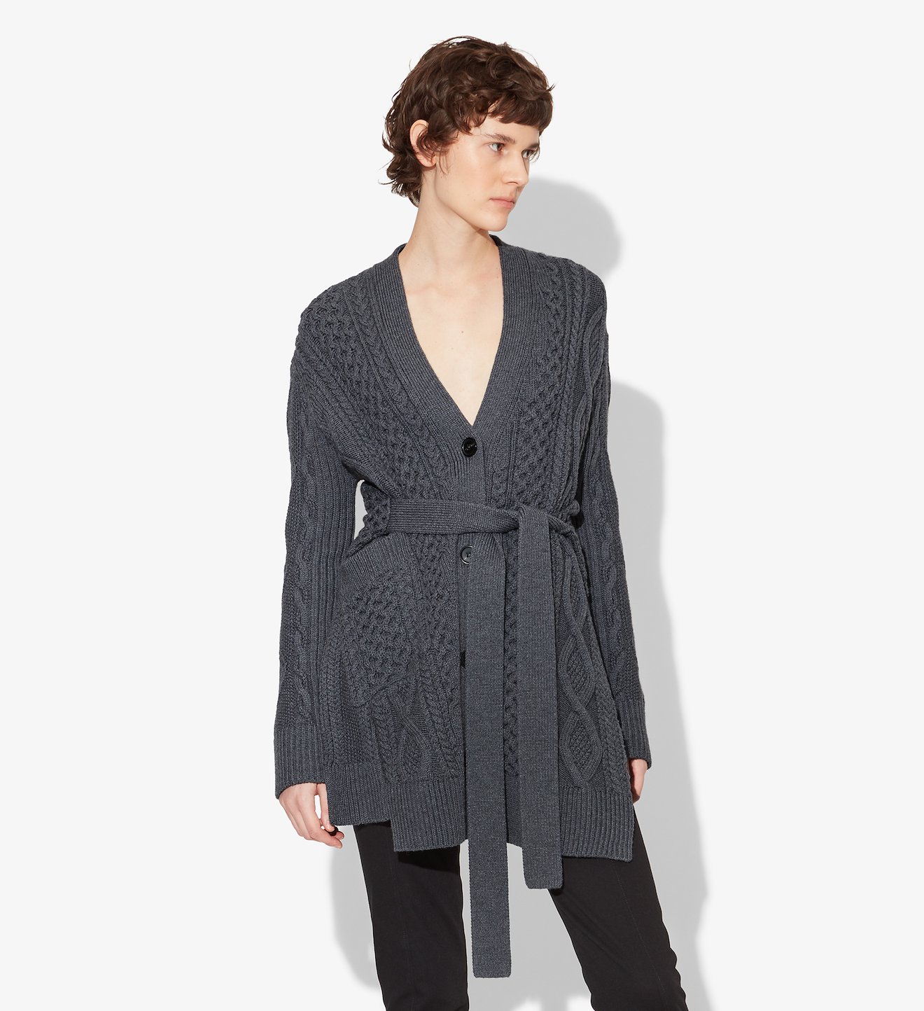 Proenza Schouler Cable Knit Robe Cardigan Official Site