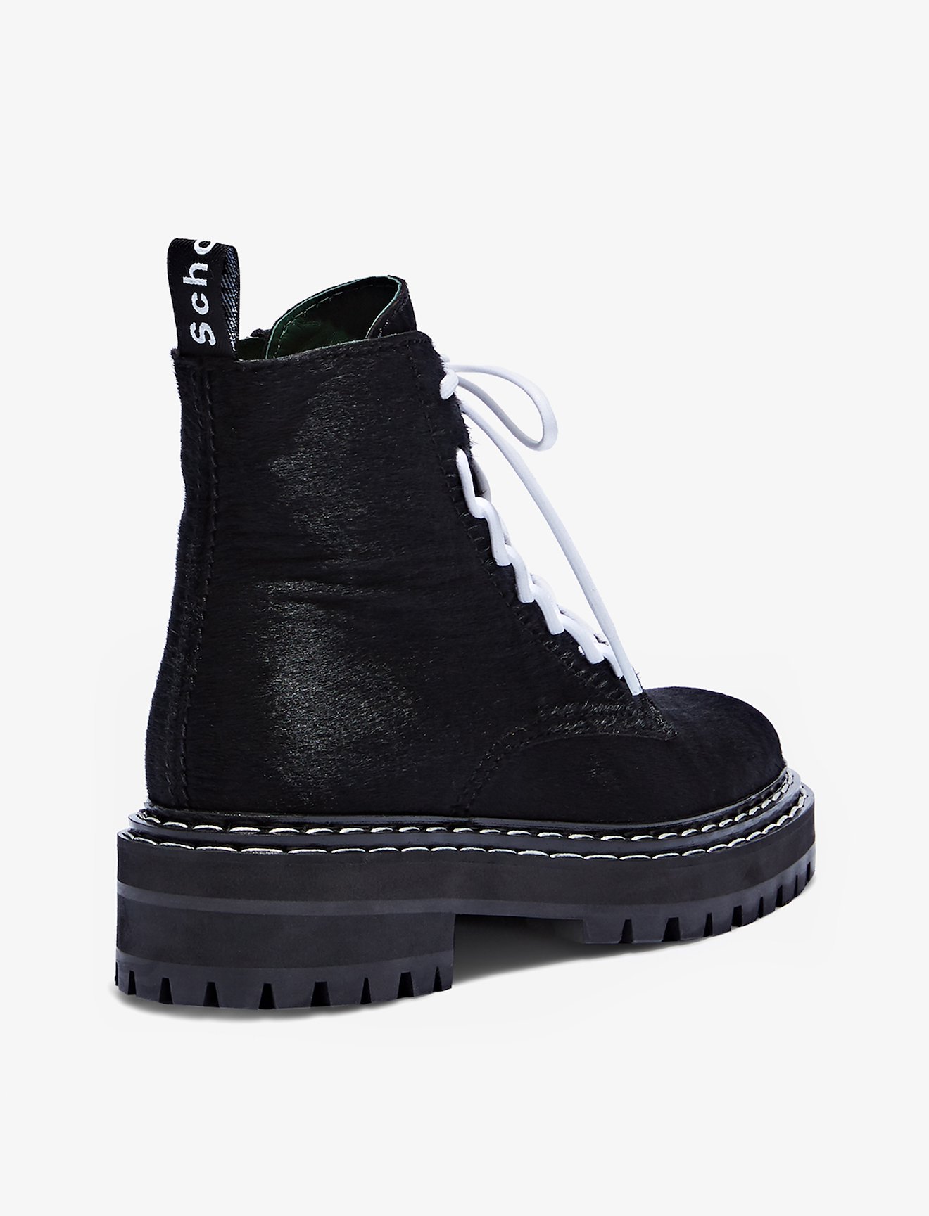 Calf Hair Lug Sole Combat Boots #2