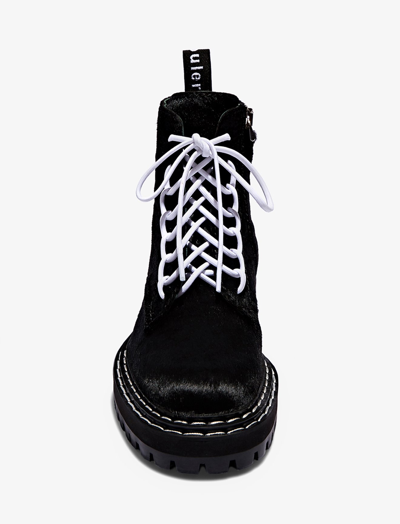 Calf Hair Lug Sole Combat Boots #3