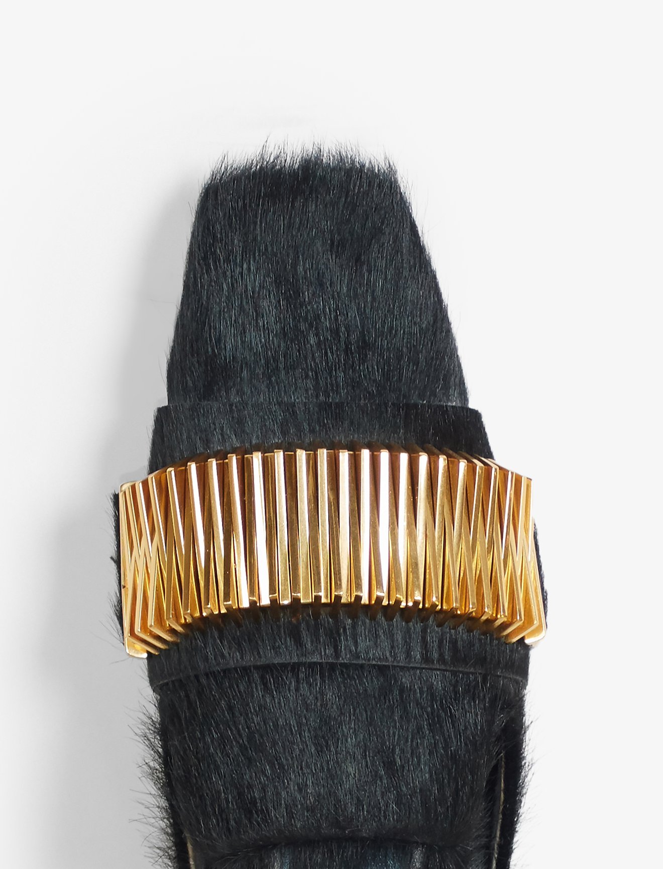 Calf Hair Quad Coil Slippers #1