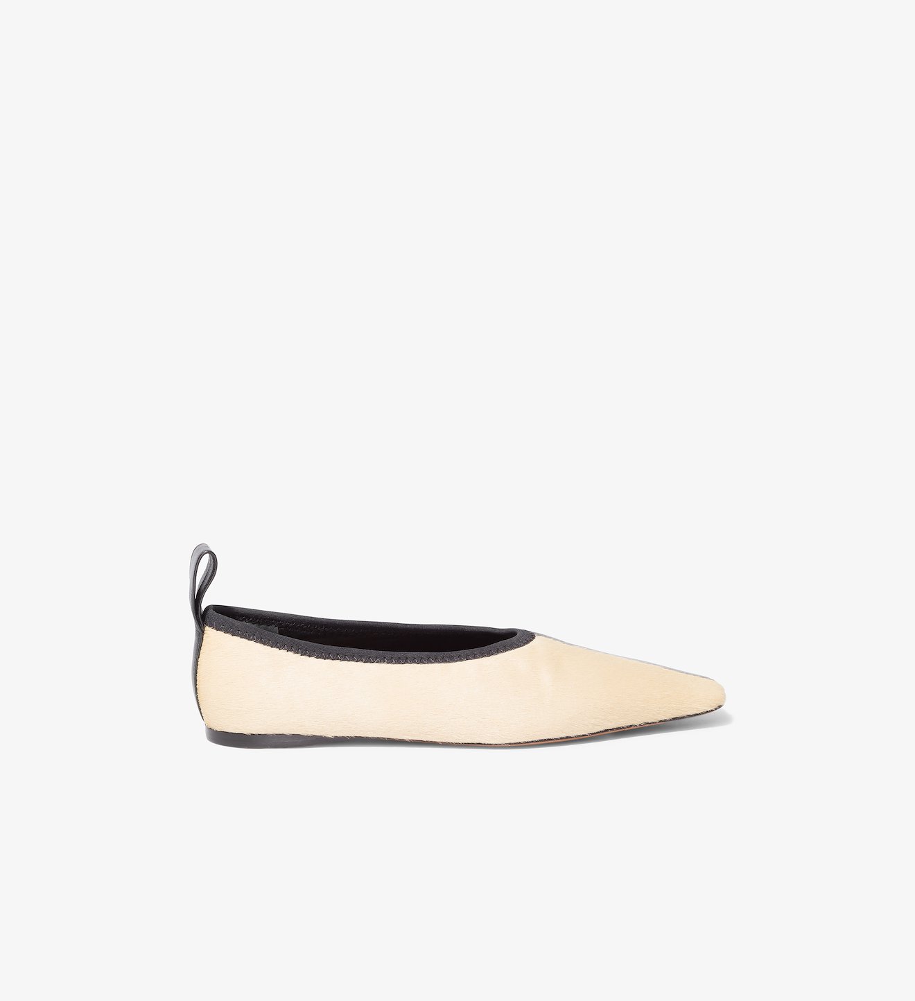 Calf Hair Trap Bi Colored Flats
