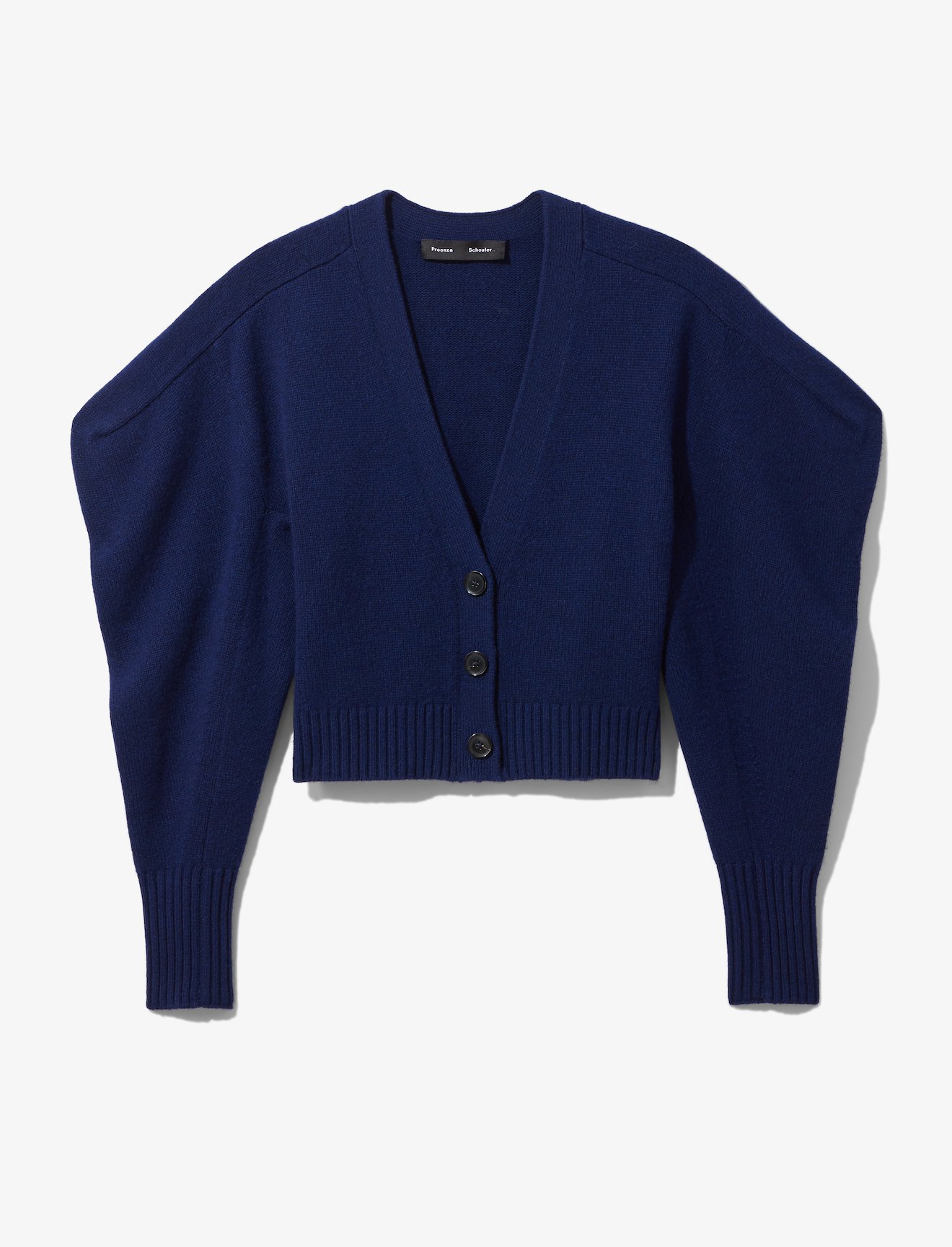 Cashmere Draped Puff Sleeve Cardigan #4