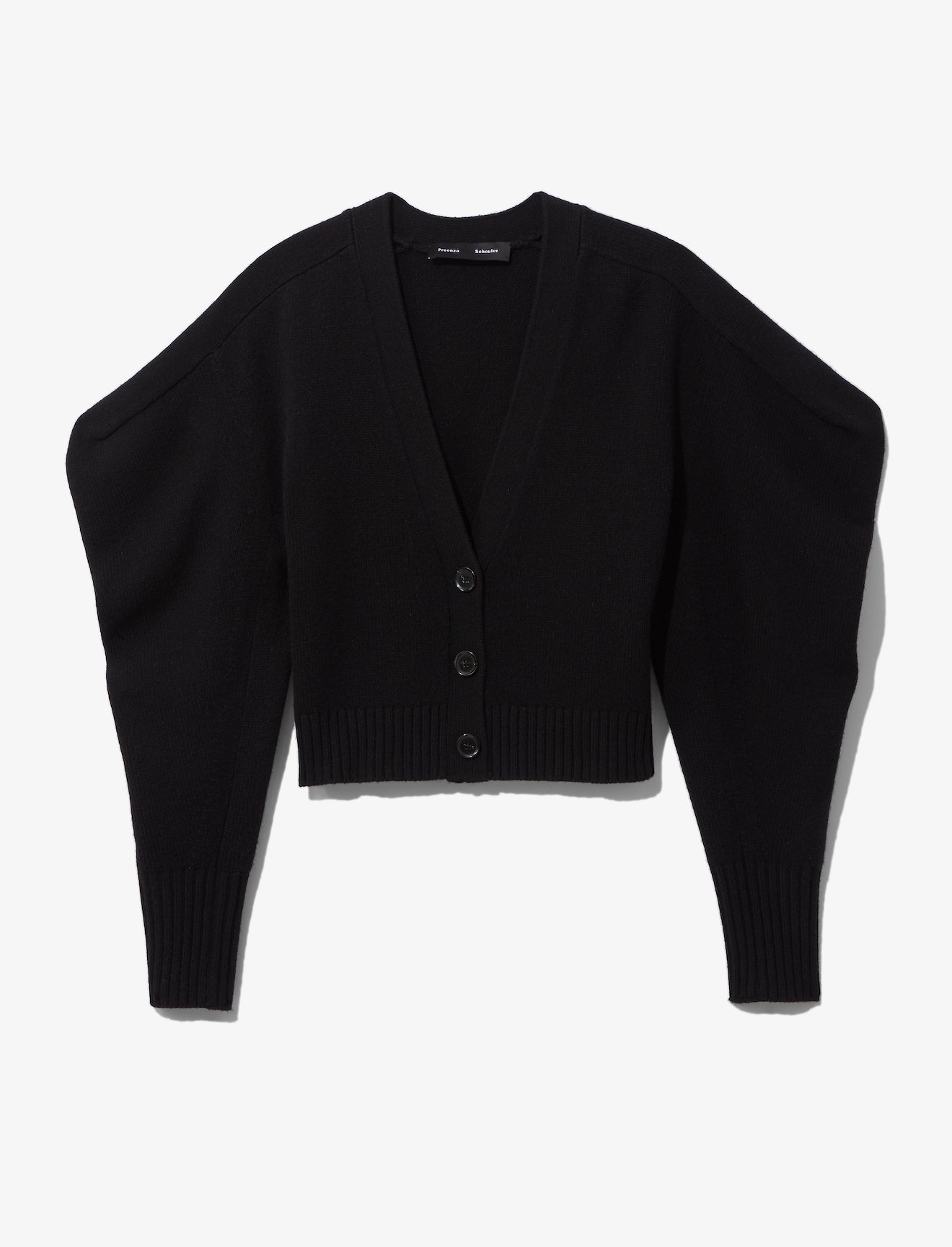 Cashmere Draped Puff Sleeve Cardigan #4