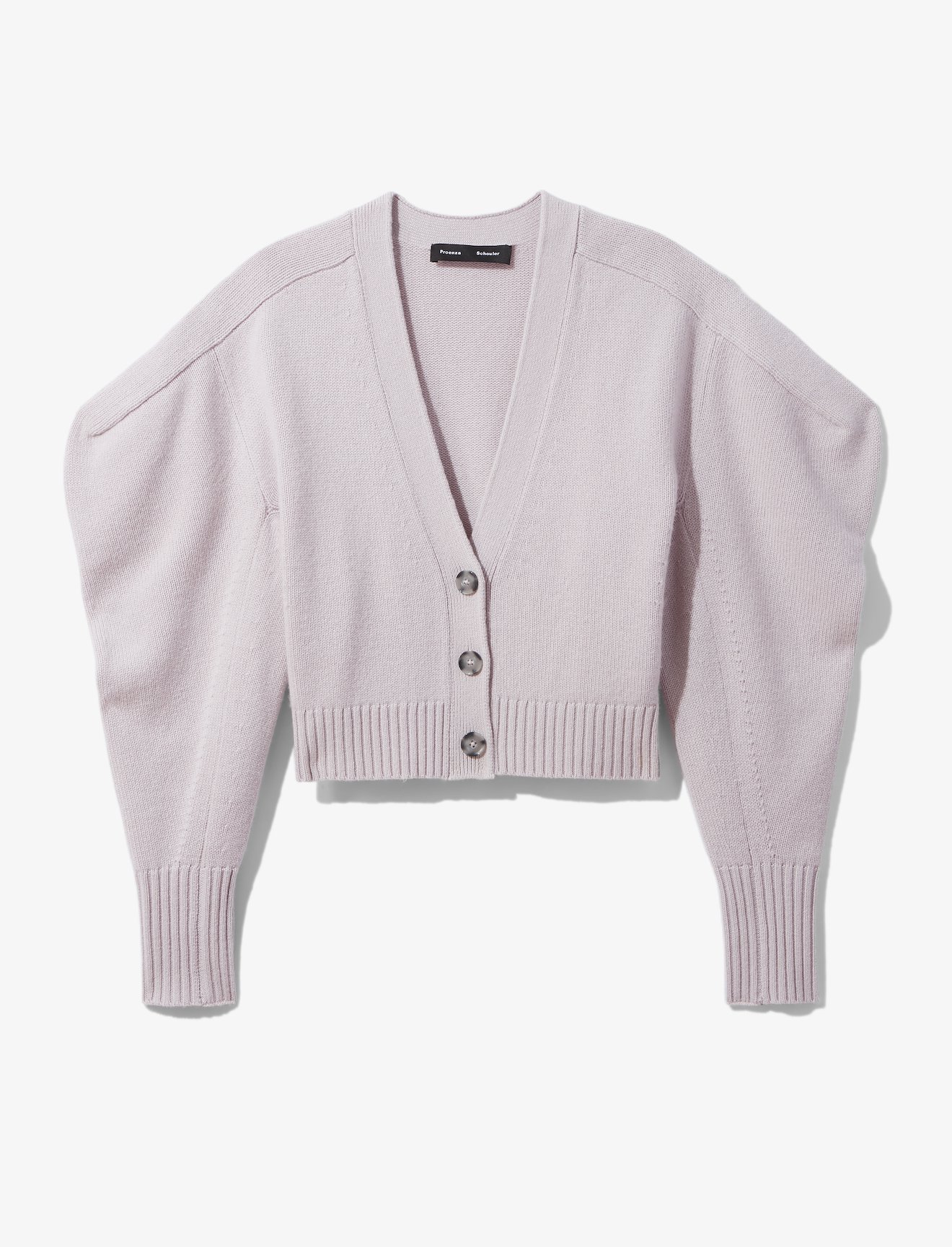Cashmere Draped Puff Sleeve Cardigan #4