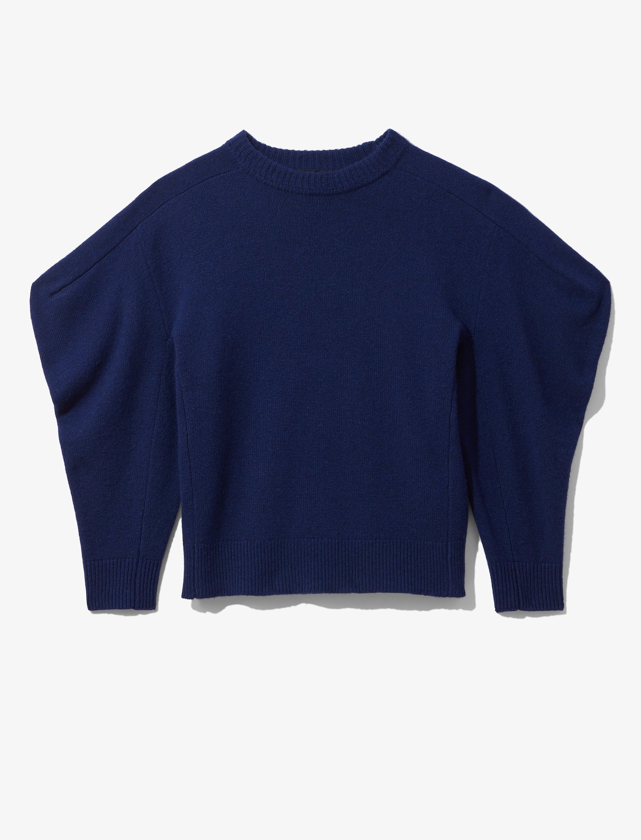 Cashmere Draped Puff Sleeve Sweater #4