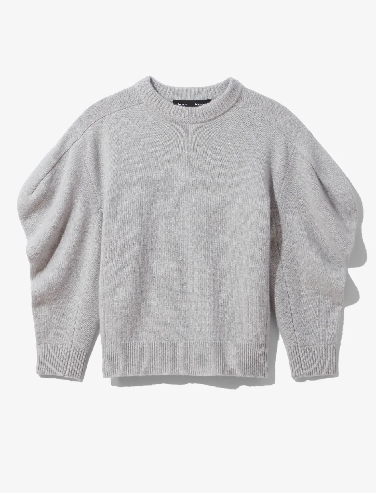 grey puff sleeve sweater
