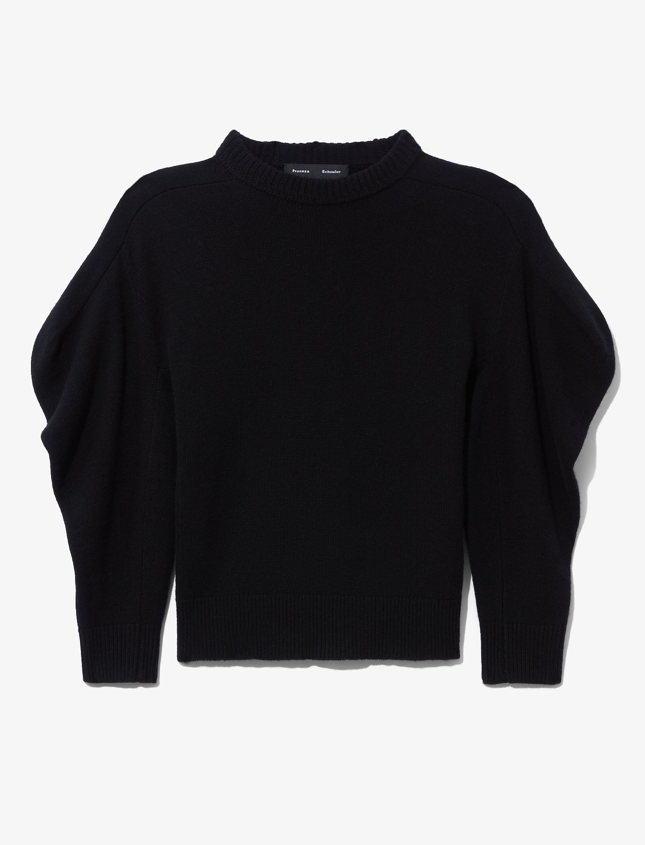 Cashmere Draped Puff Sleeve Sweater #4