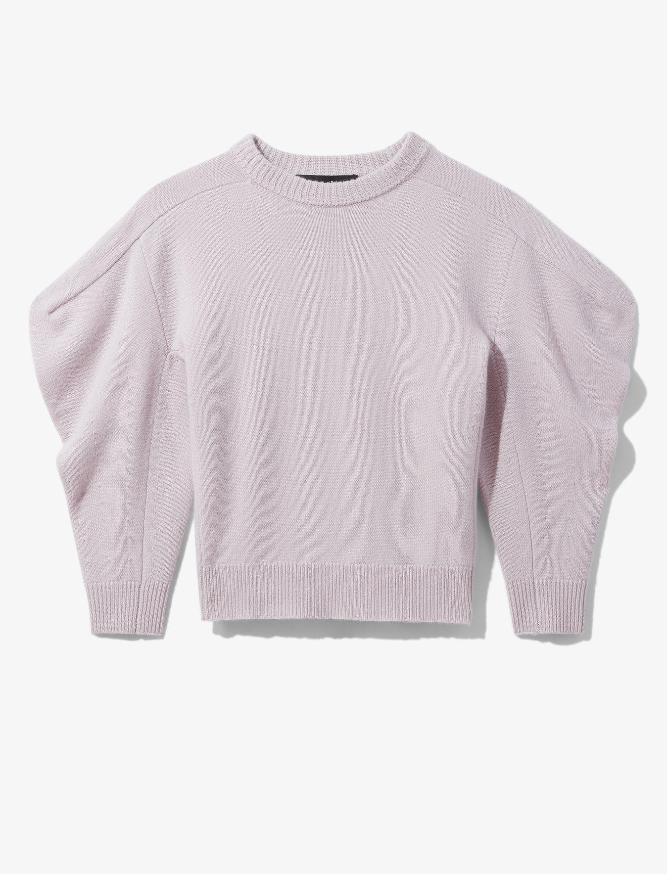 Cashmere Draped Puff Sleeve Sweater #4
