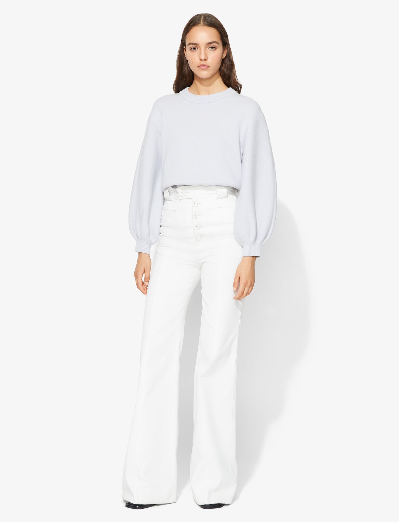 Cashmere Puff Sleeve Sweater #1