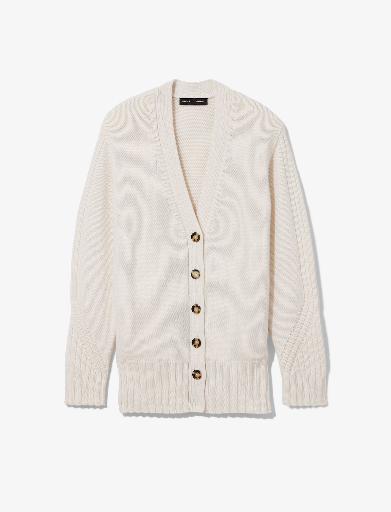 Cashmere Traveling Rib Knit Cardigan #4