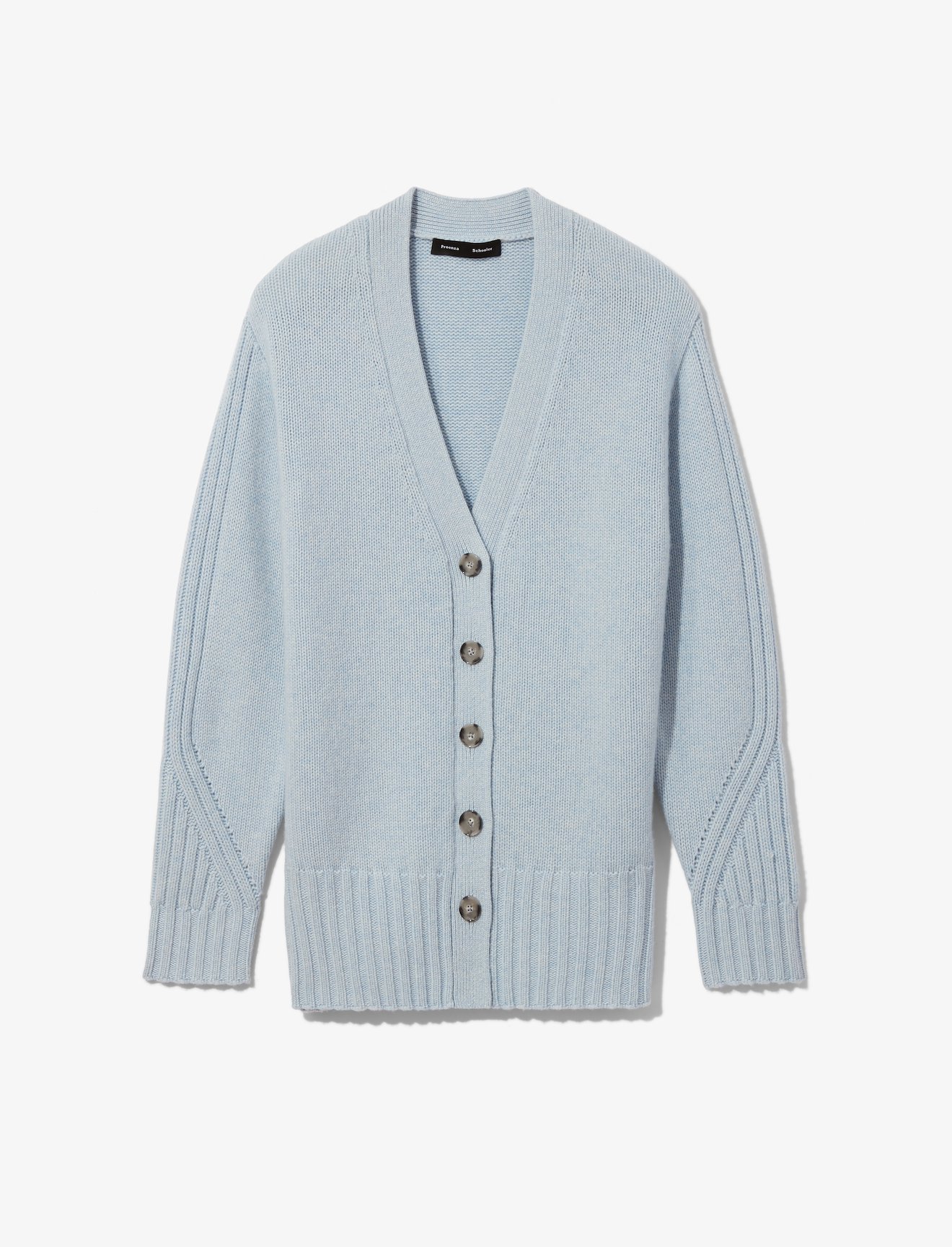 Cashmere Traveling Rib Knit Cardigan #4