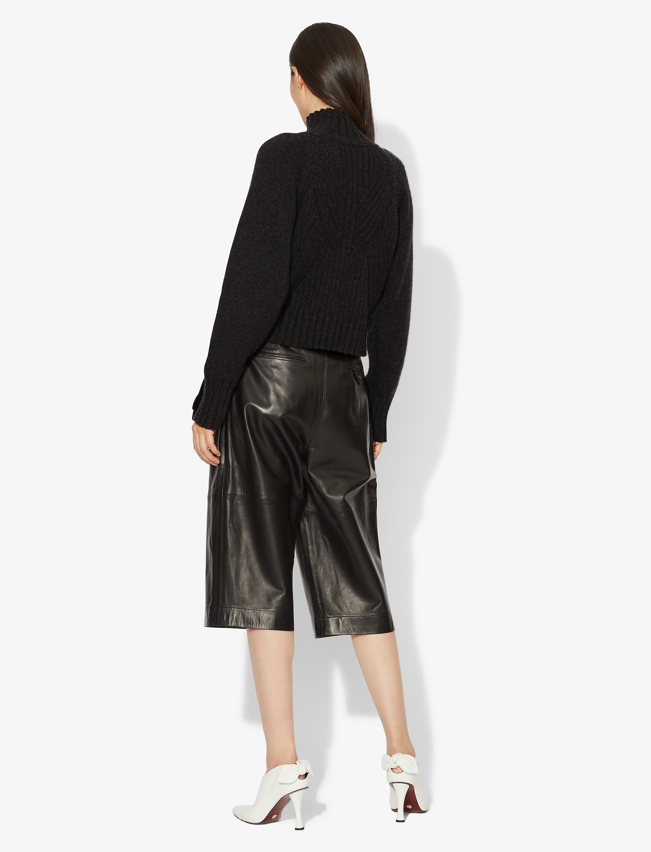 Cashmere Traveling Rib Knit Turtleneck #2