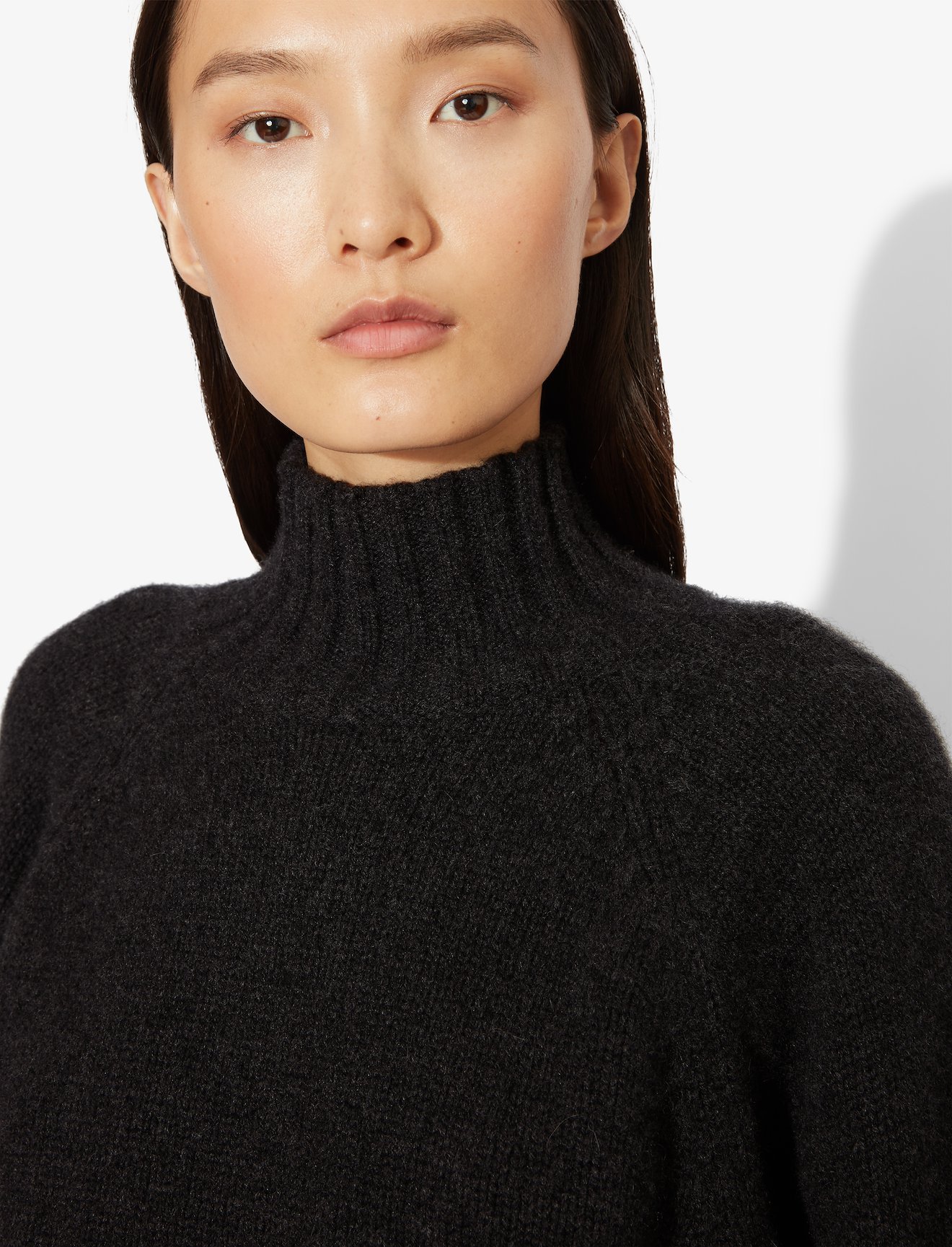 Cashmere Traveling Rib Knit Turtleneck #3
