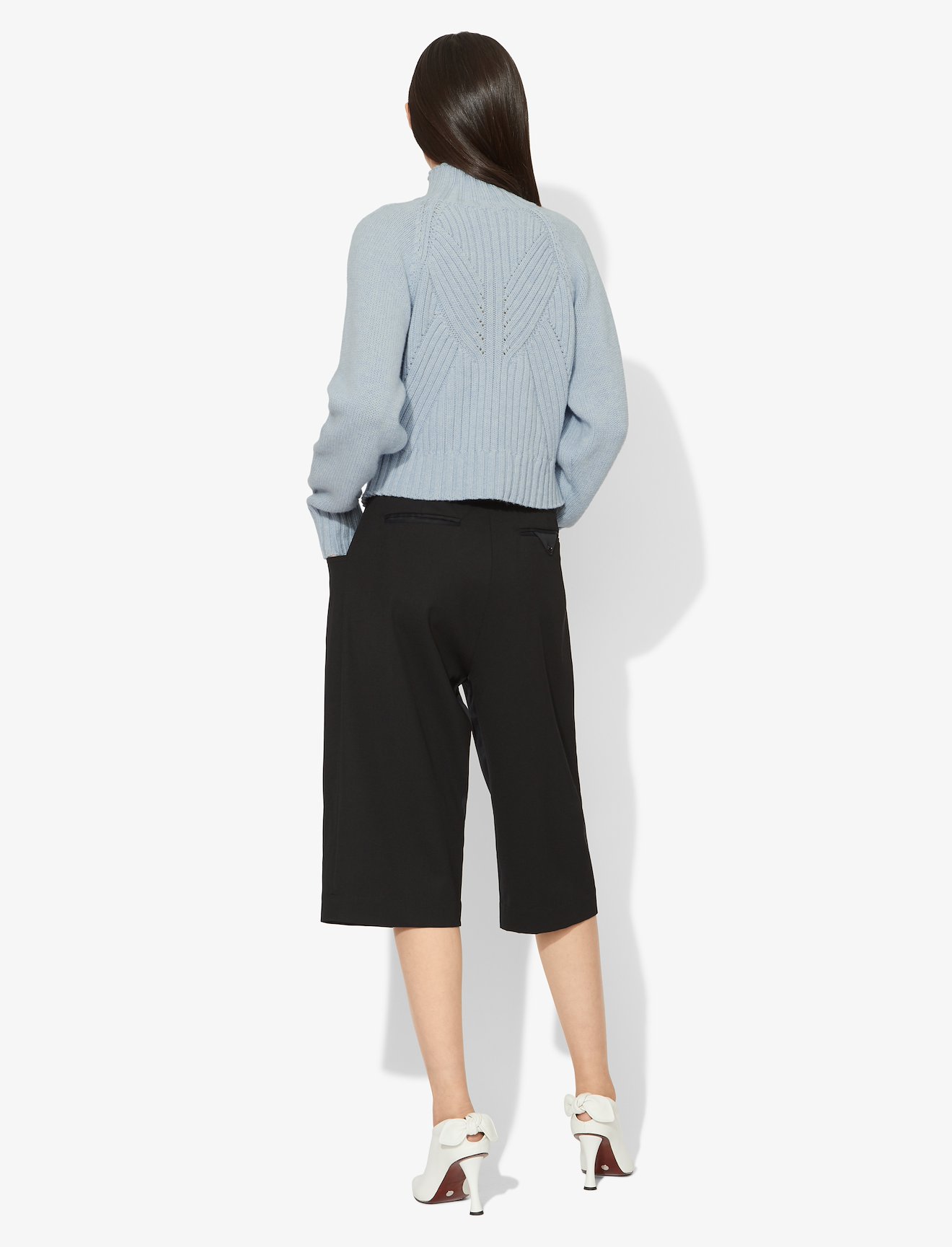 Cashmere Traveling Rib Knit Turtleneck #2