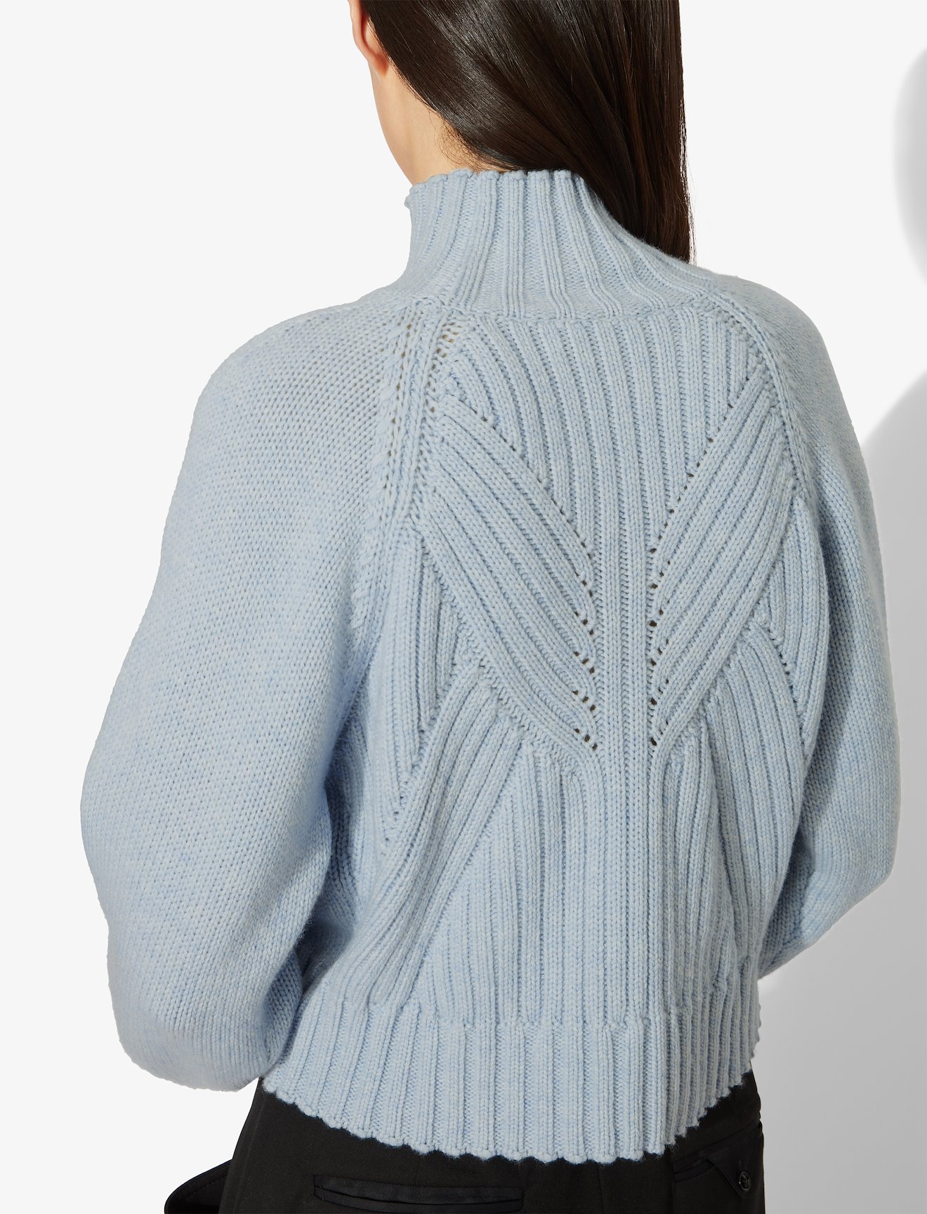 Cashmere Traveling Rib Knit Turtleneck #3