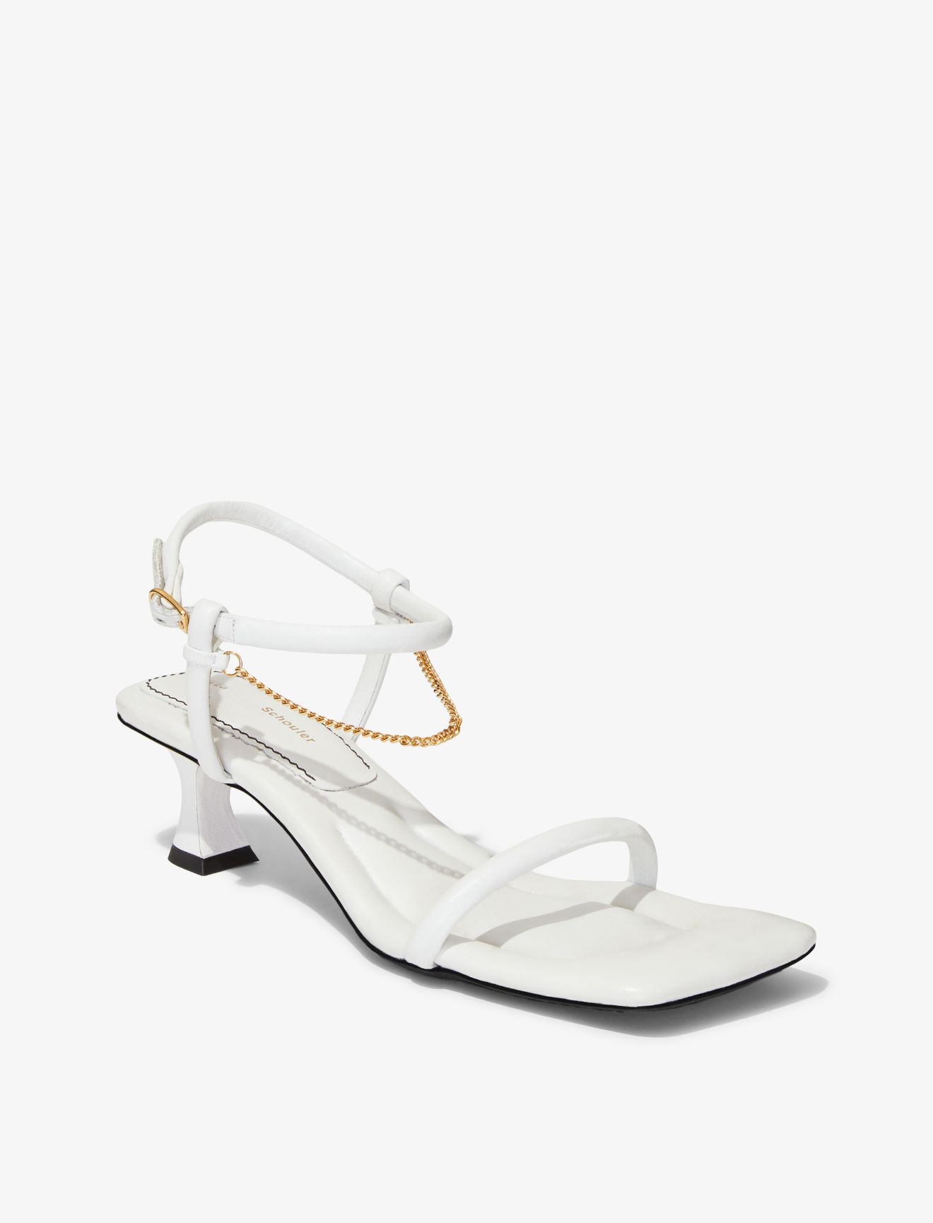 white mid heel shoes