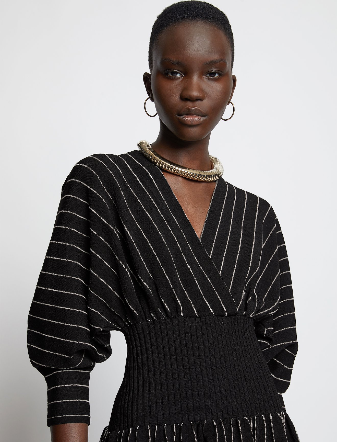 Chalk Stripe Knit Dress #3