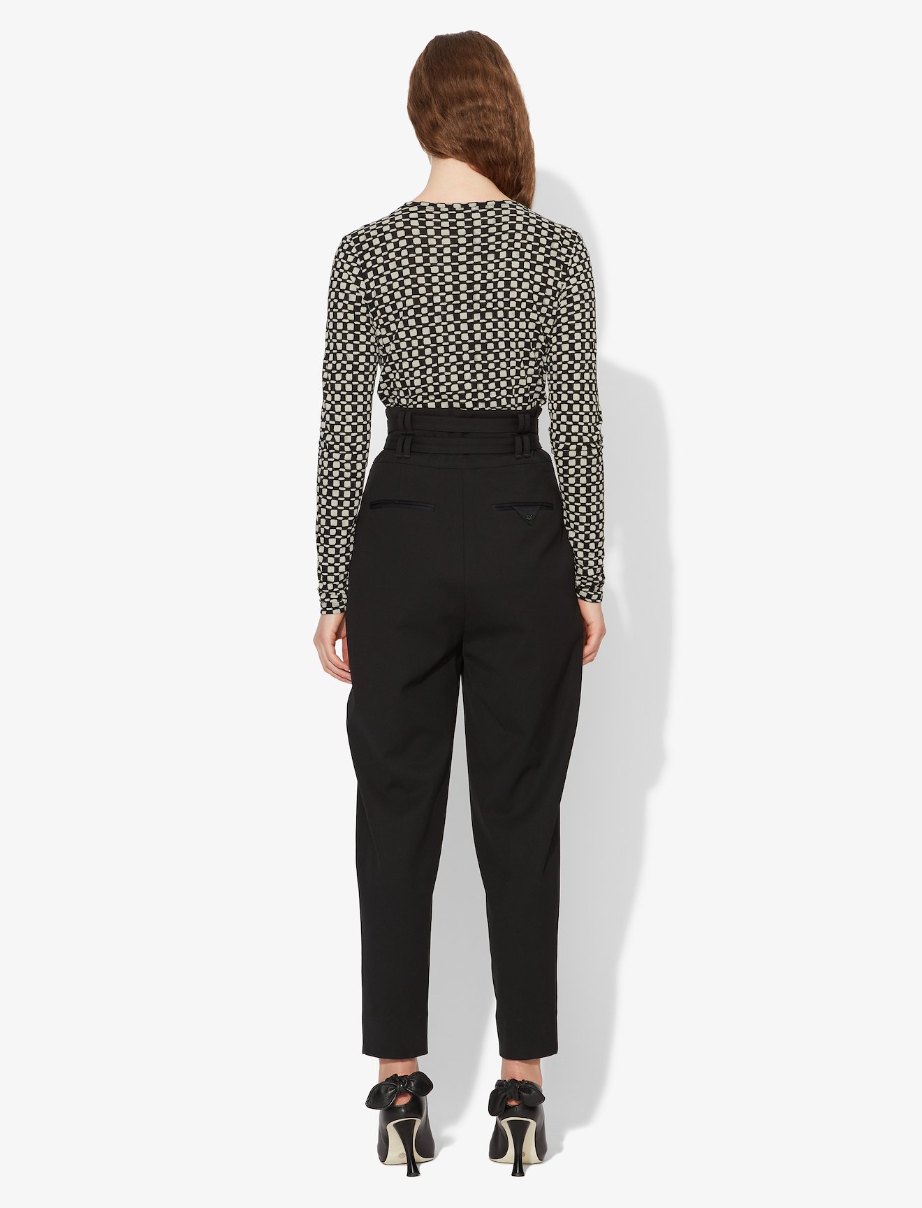 Check Print Long Sleeve T-Shirt #1