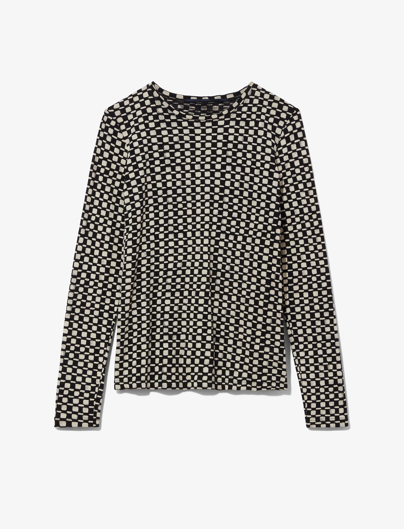 Check Print Long Sleeve T-Shirt #3