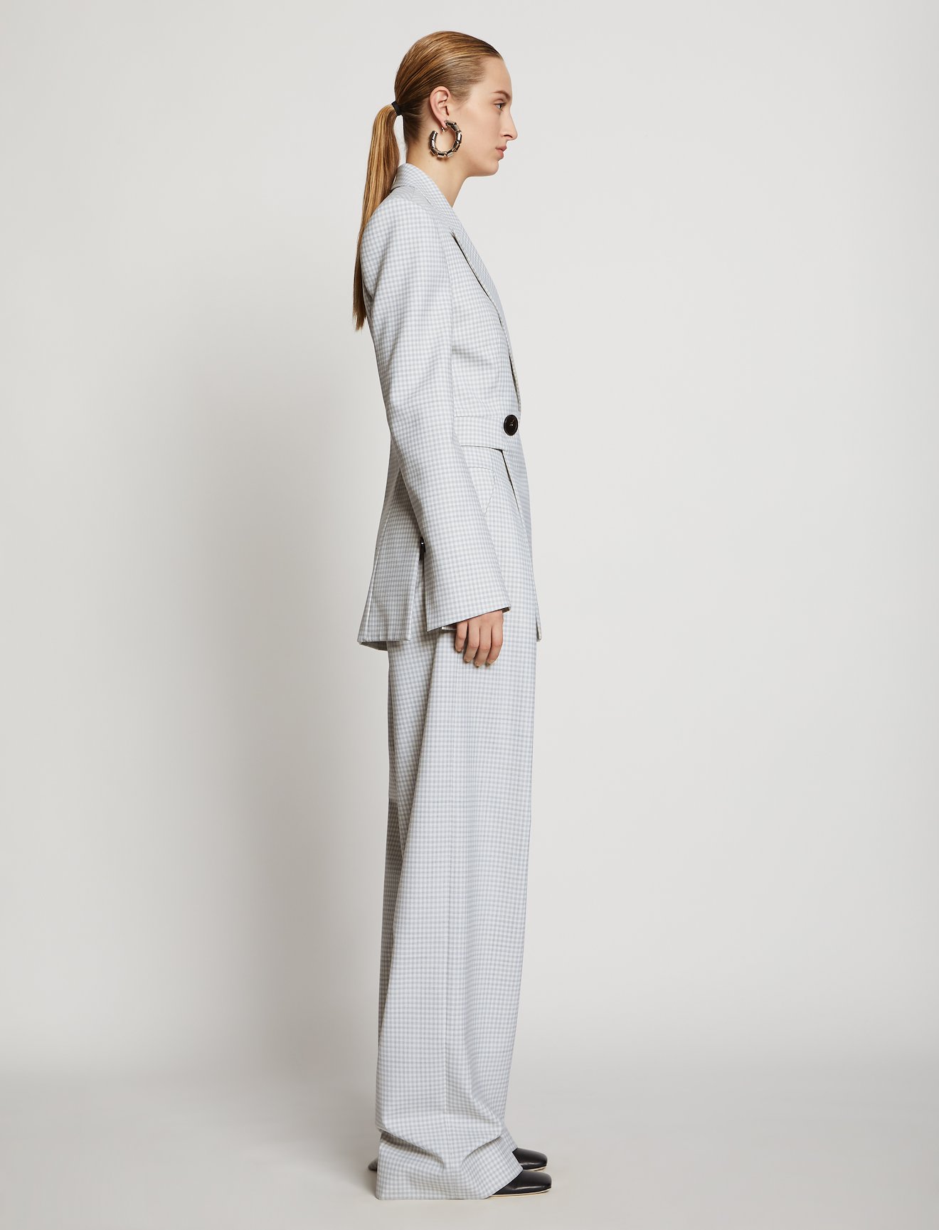 Check Suiting Asymmetrical Blazer #2