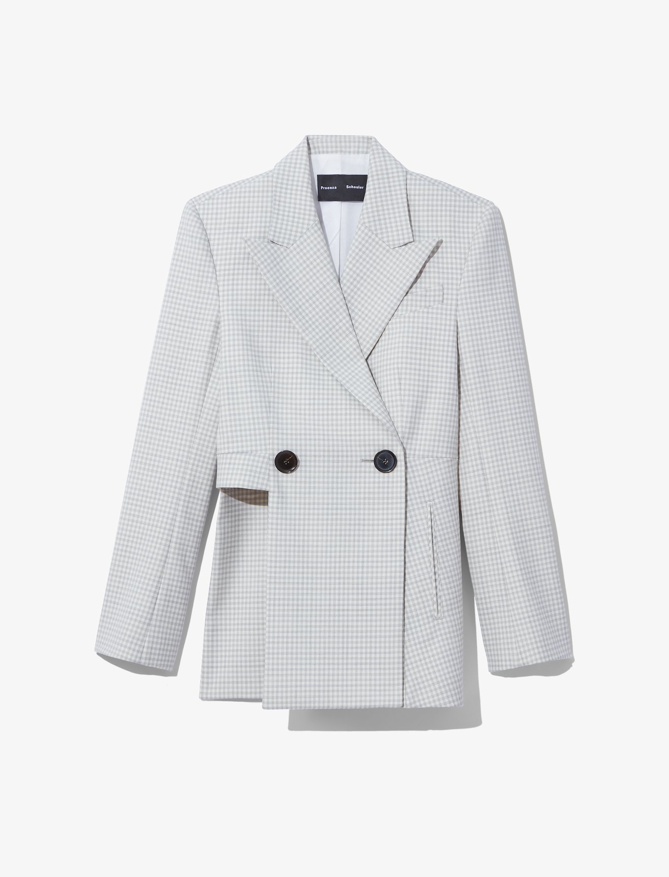 Check Suiting Asymmetrical Blazer #5