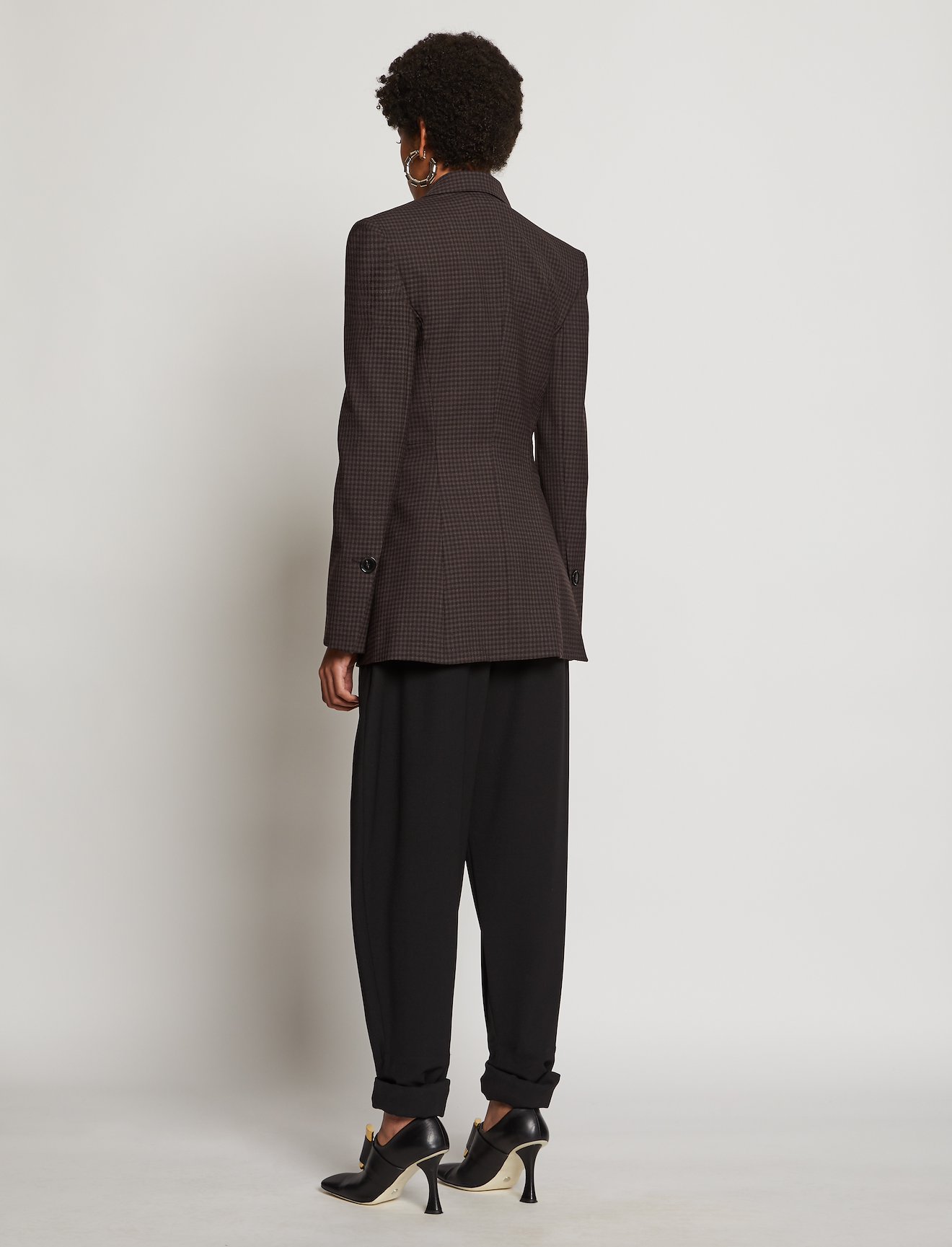Check Suiting Asymmetrical Blazer #2