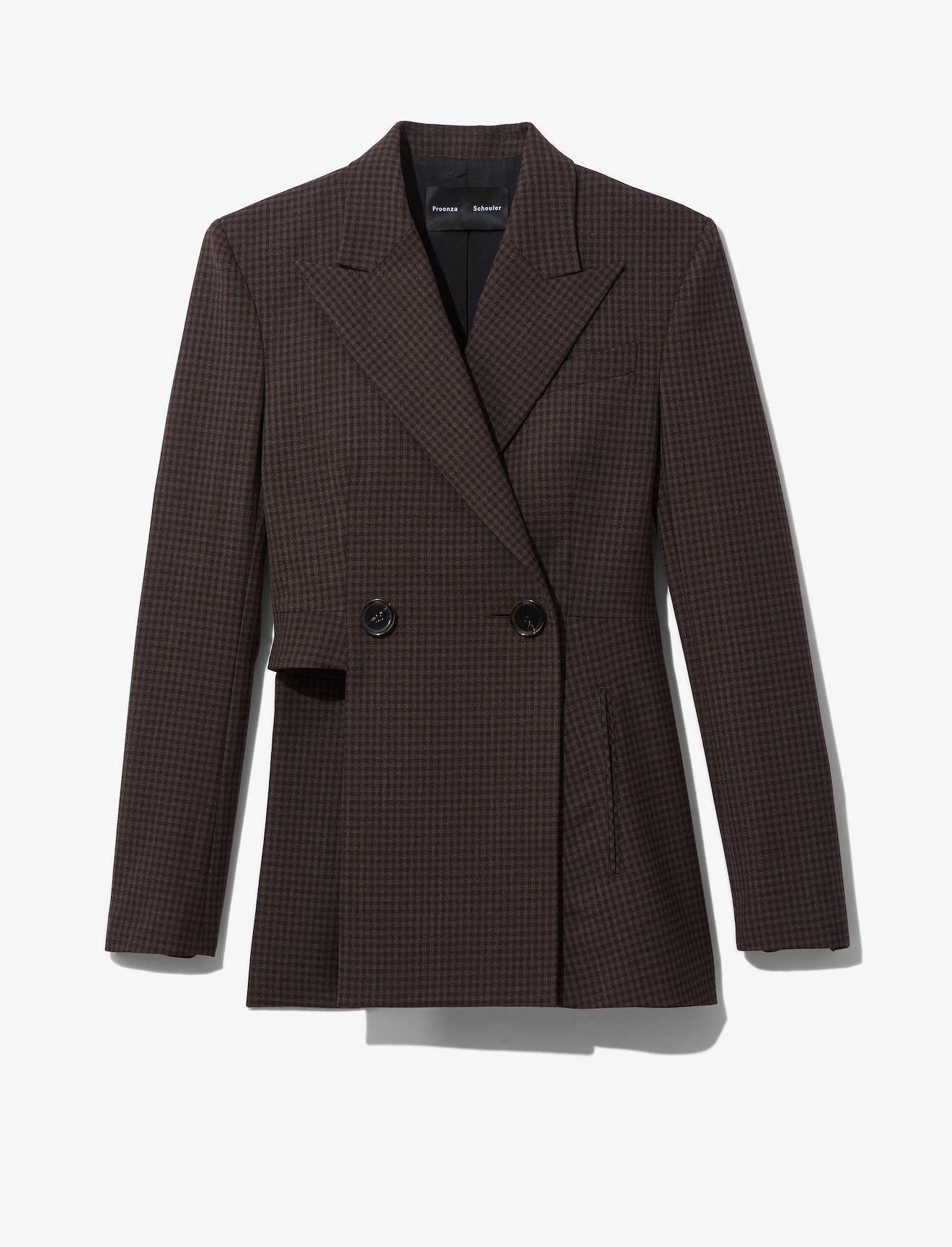Check Suiting Asymmetrical Blazer #4