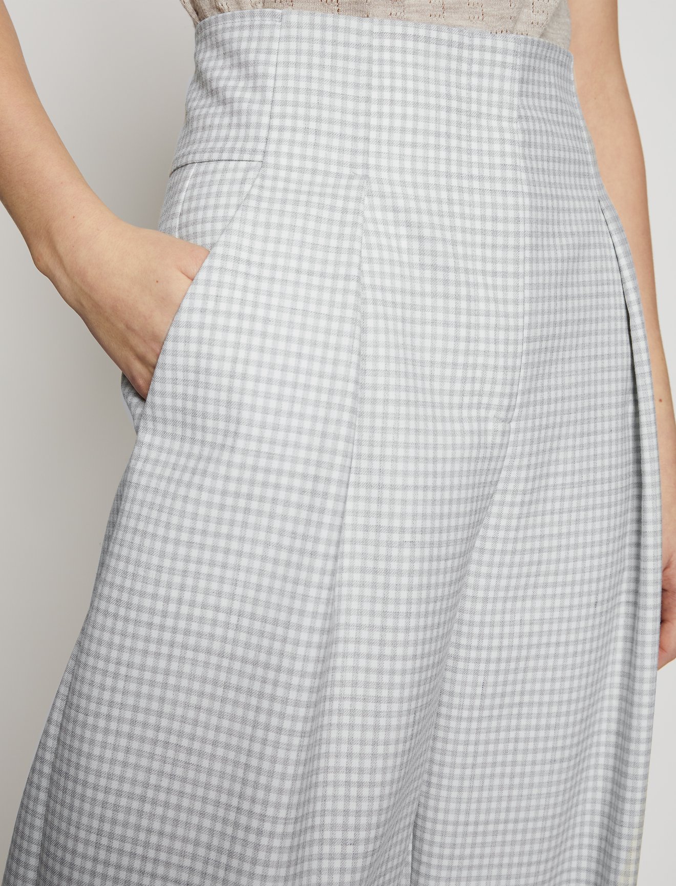 Check Suiting High Waisted Pants #3