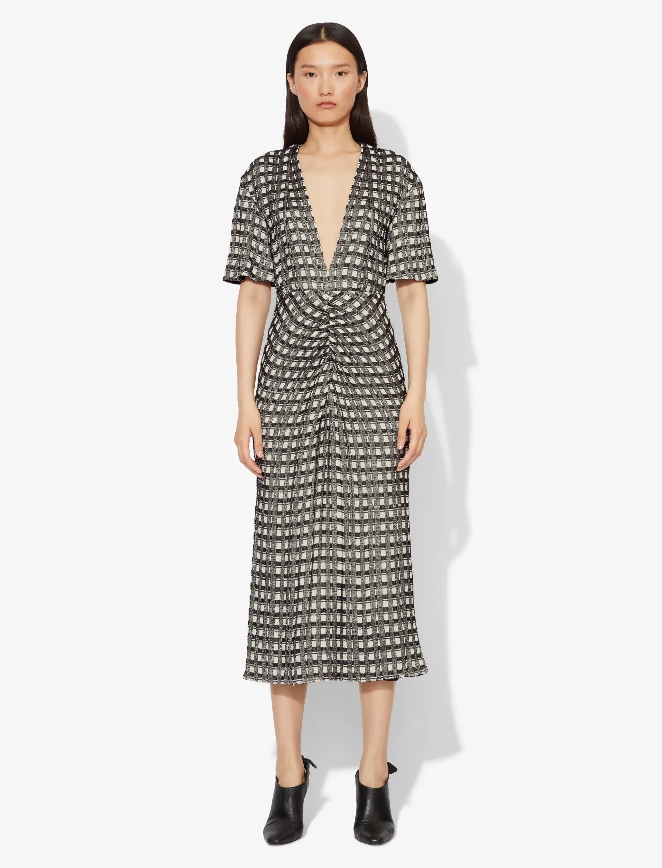 short checkered dress