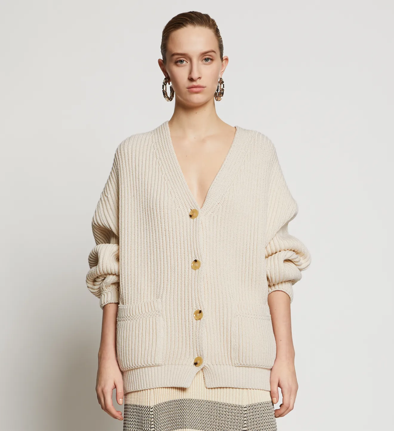 oversized cotton cardigan