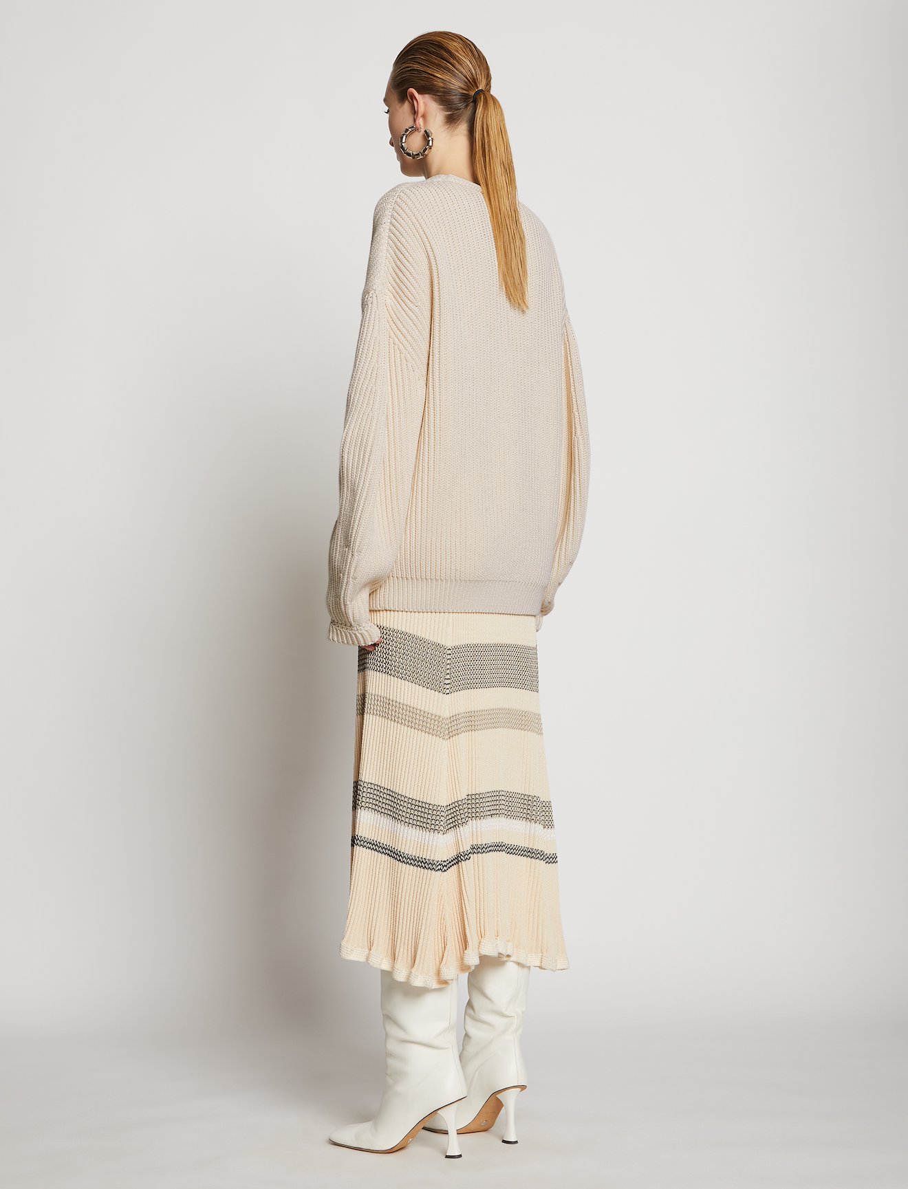 Chunky Cotton Rib Cardigan #2